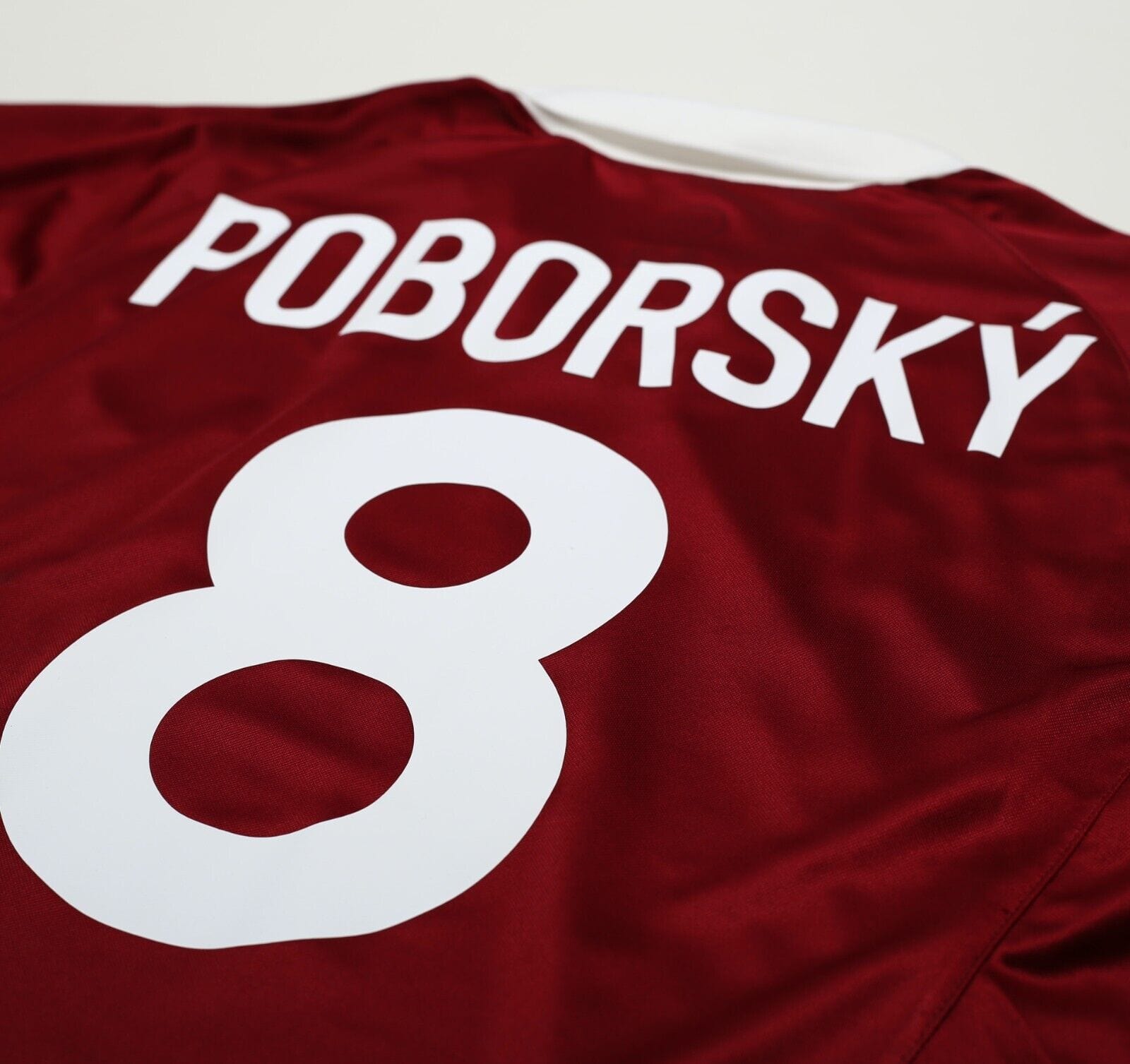 2003/04 POBORSKY #8 Sparta Prague Vintage Nike Home Football Shirt (M)