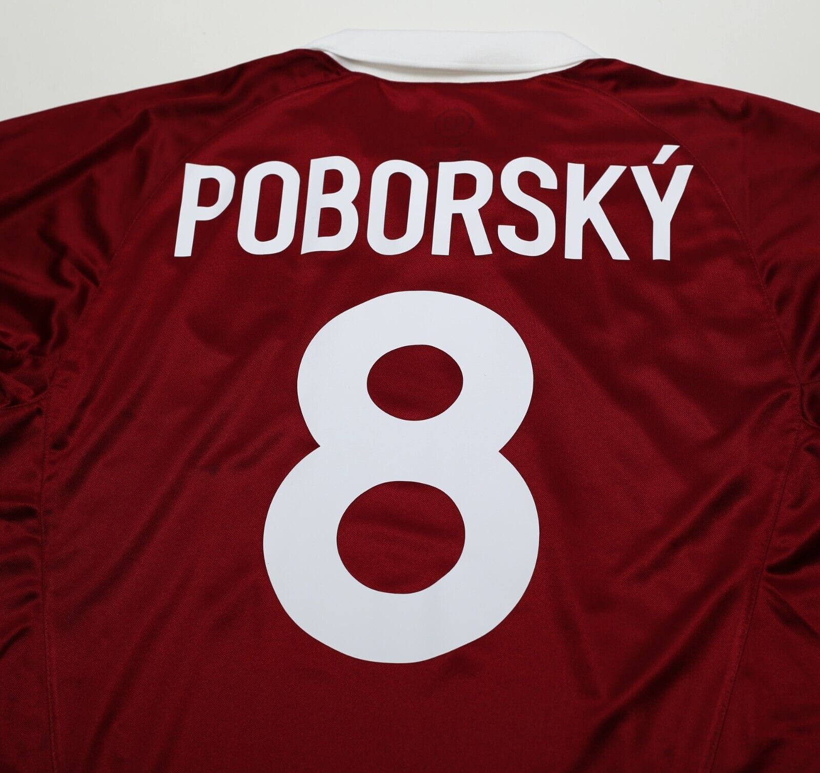 2003/04 POBORSKY #8 Sparta Prague Vintage Nike Home Football Shirt (M)