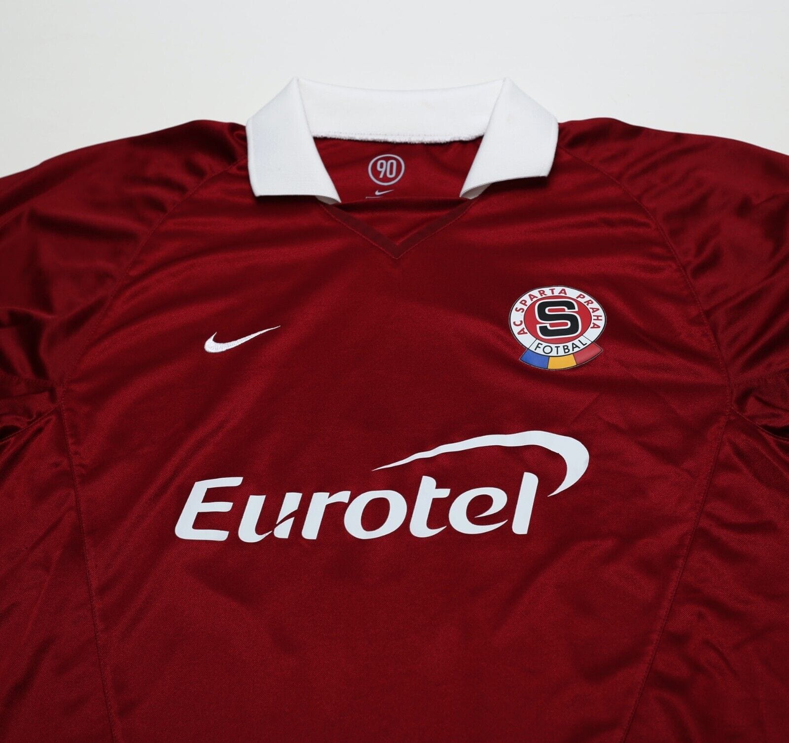 2003/04 POBORSKY #8 Sparta Prague Vintage Nike Home Football Shirt (M)