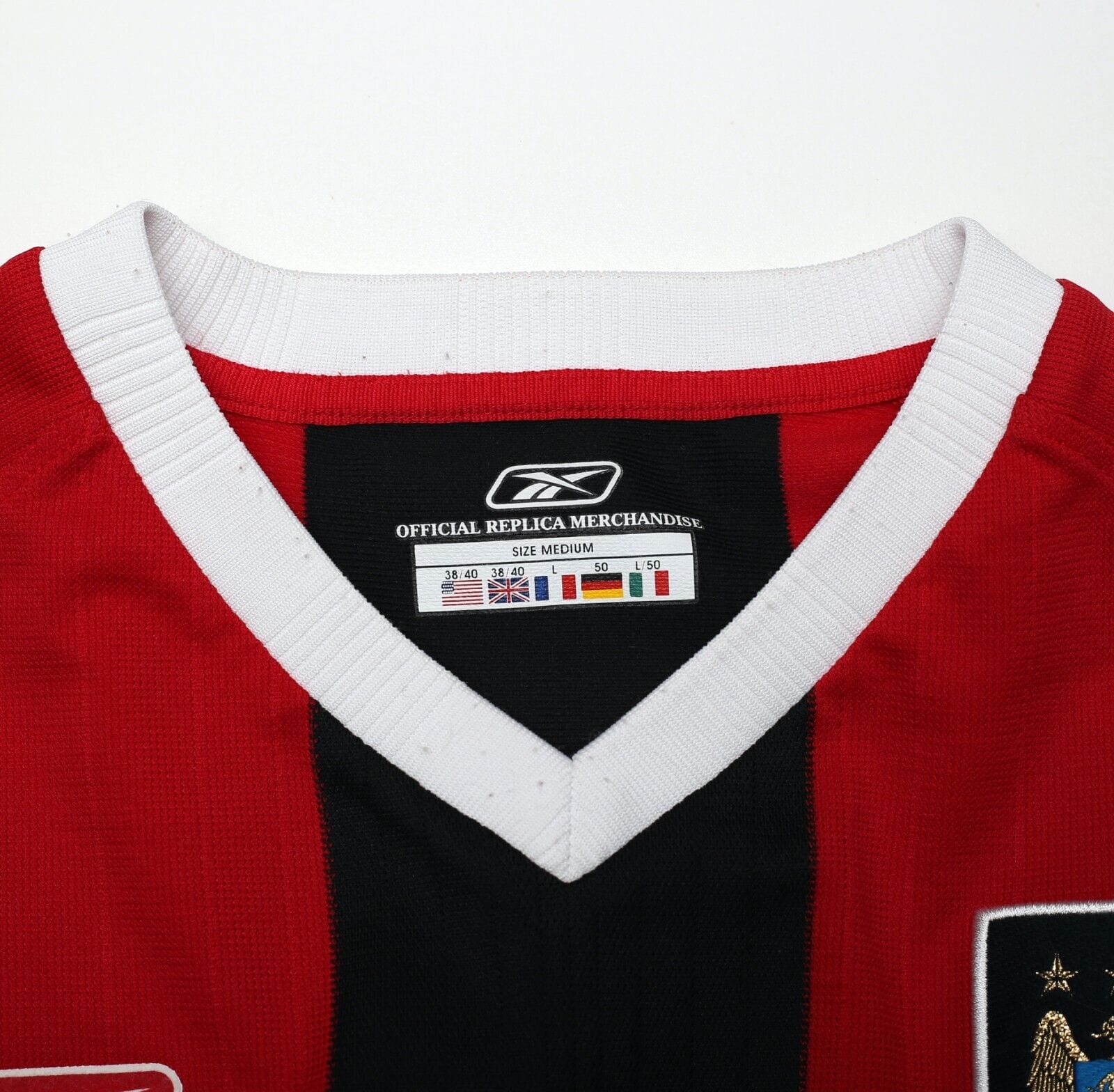 2003/04 SUN #17 Manchester City Vintage Reebok Away Football Shirt Jersey (M)