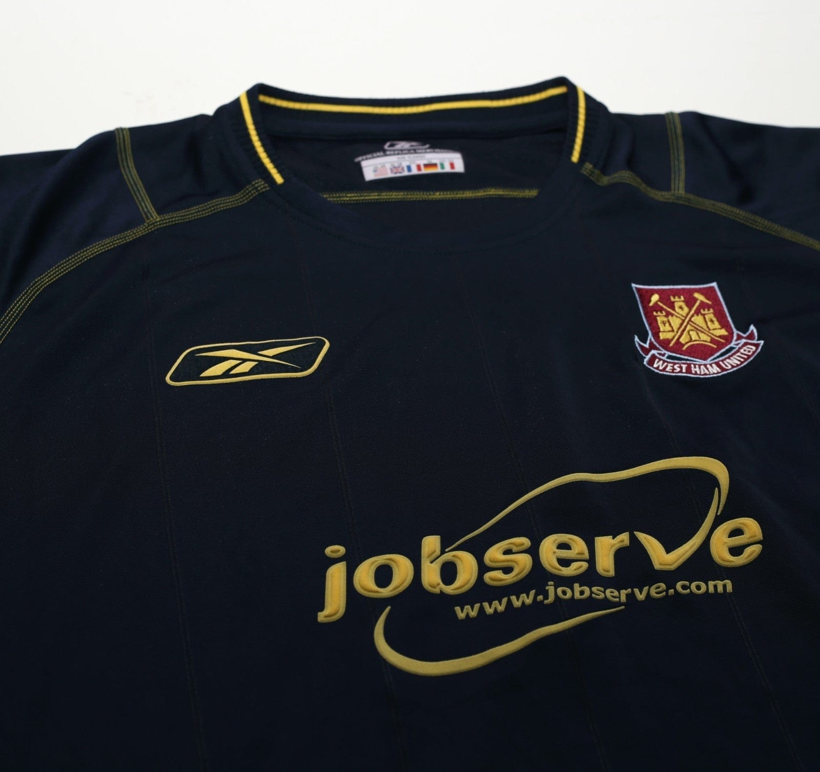 2003/04 WEST HAM UNITED Vintage Reebok Away Football Shirt (XL)