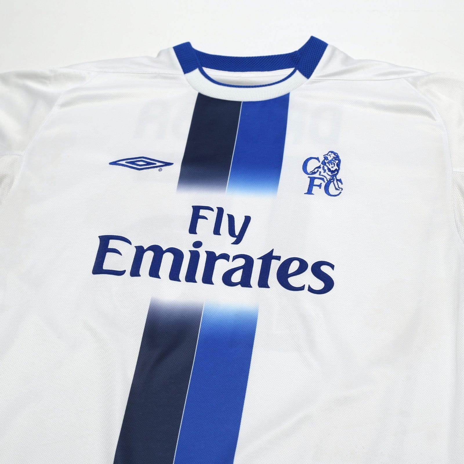 2003/05 Drogba #15 Chelsea Vintage Umbro UCL Away Football Shirt (L)