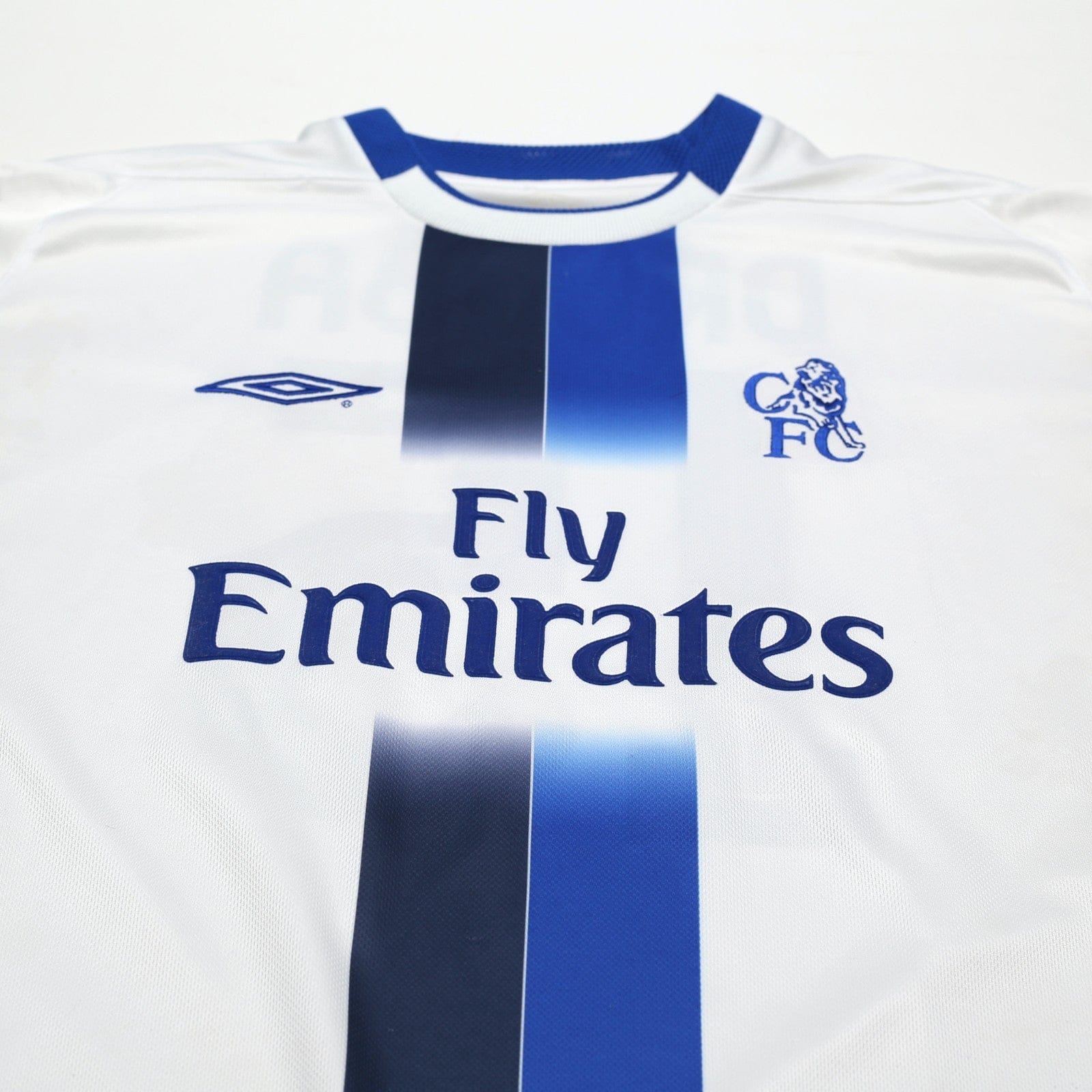 2003/05 Drogba #15 Chelsea Vintage Umbro UCL Away Football Shirt (L)