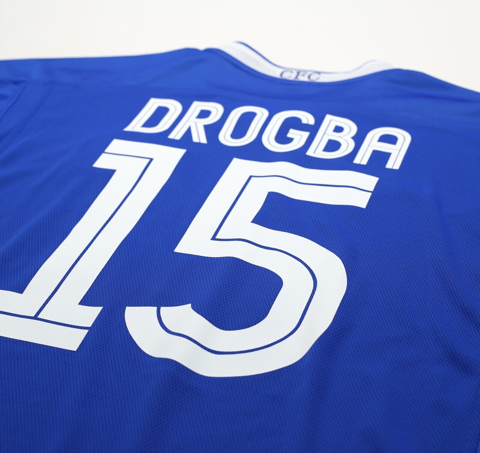 2003/05 DROGBA #15 Chelsea Vintage Umbro UCL Home Football Shirt Jersey (M)