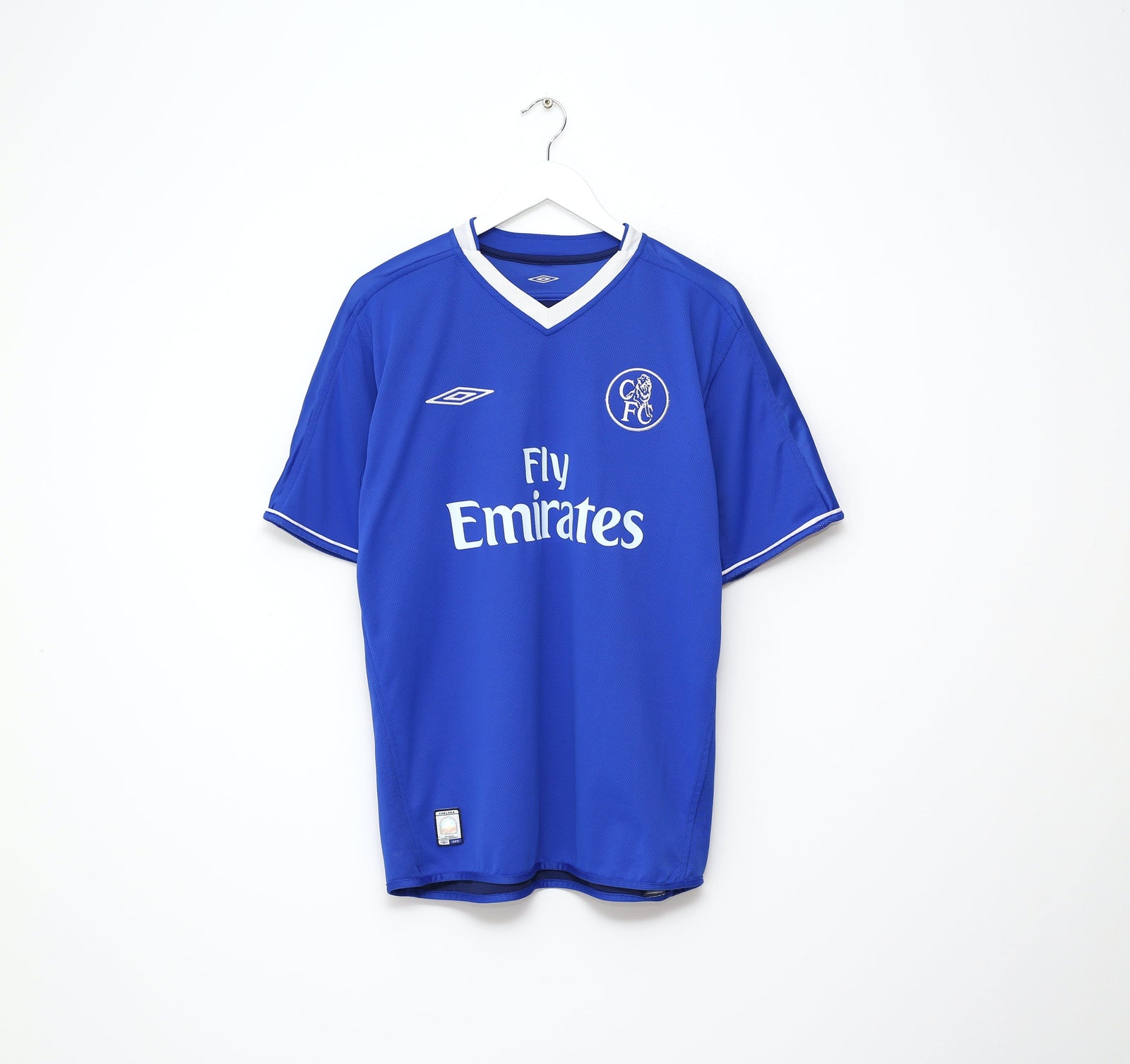 2003/05 DROGBA #15 Chelsea Vintage Umbro UCL Home Football Shirt Jersey (M)