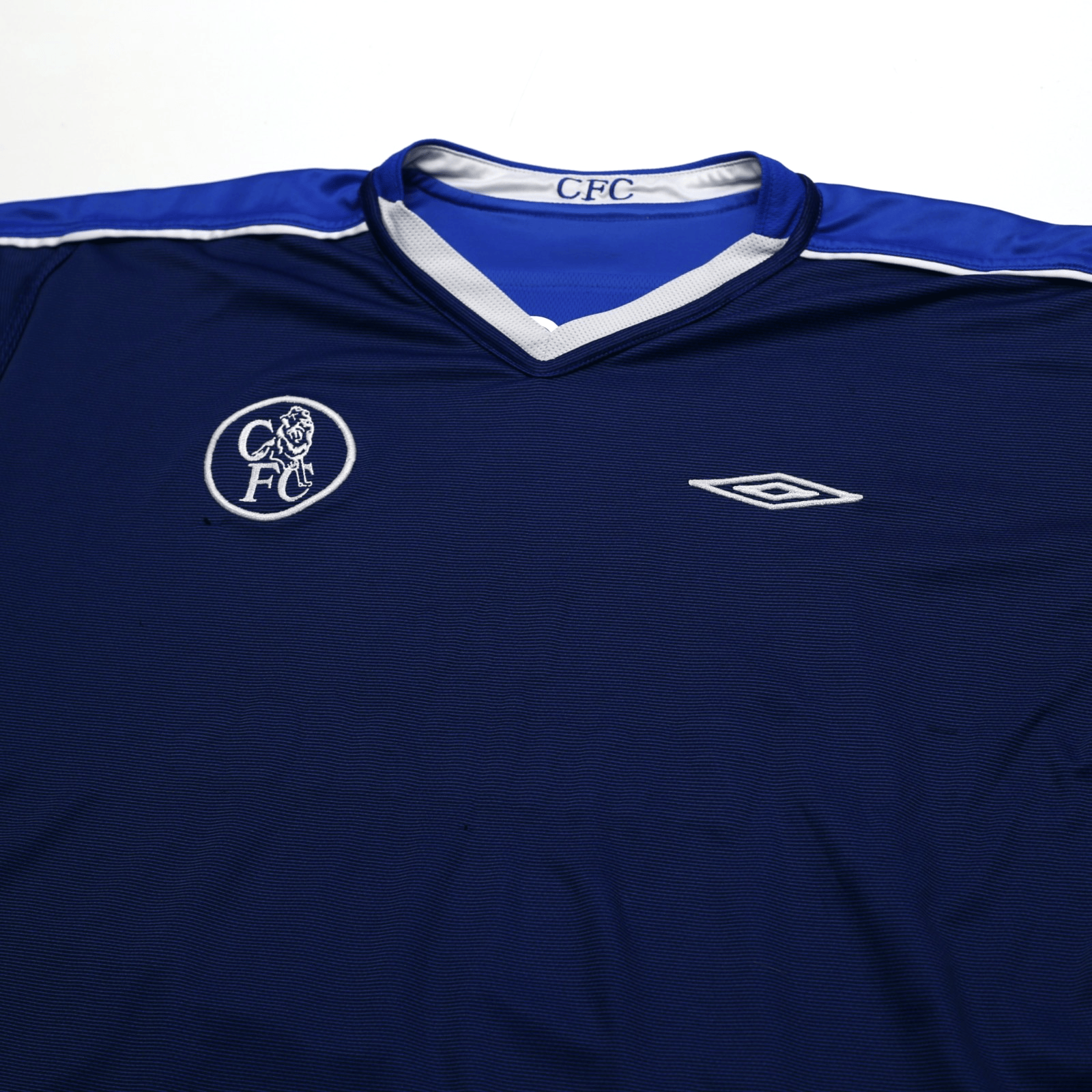 2003/05 Drogba #15 Chelsea Vintage Umbro UCL Home Football Shirt (XL)