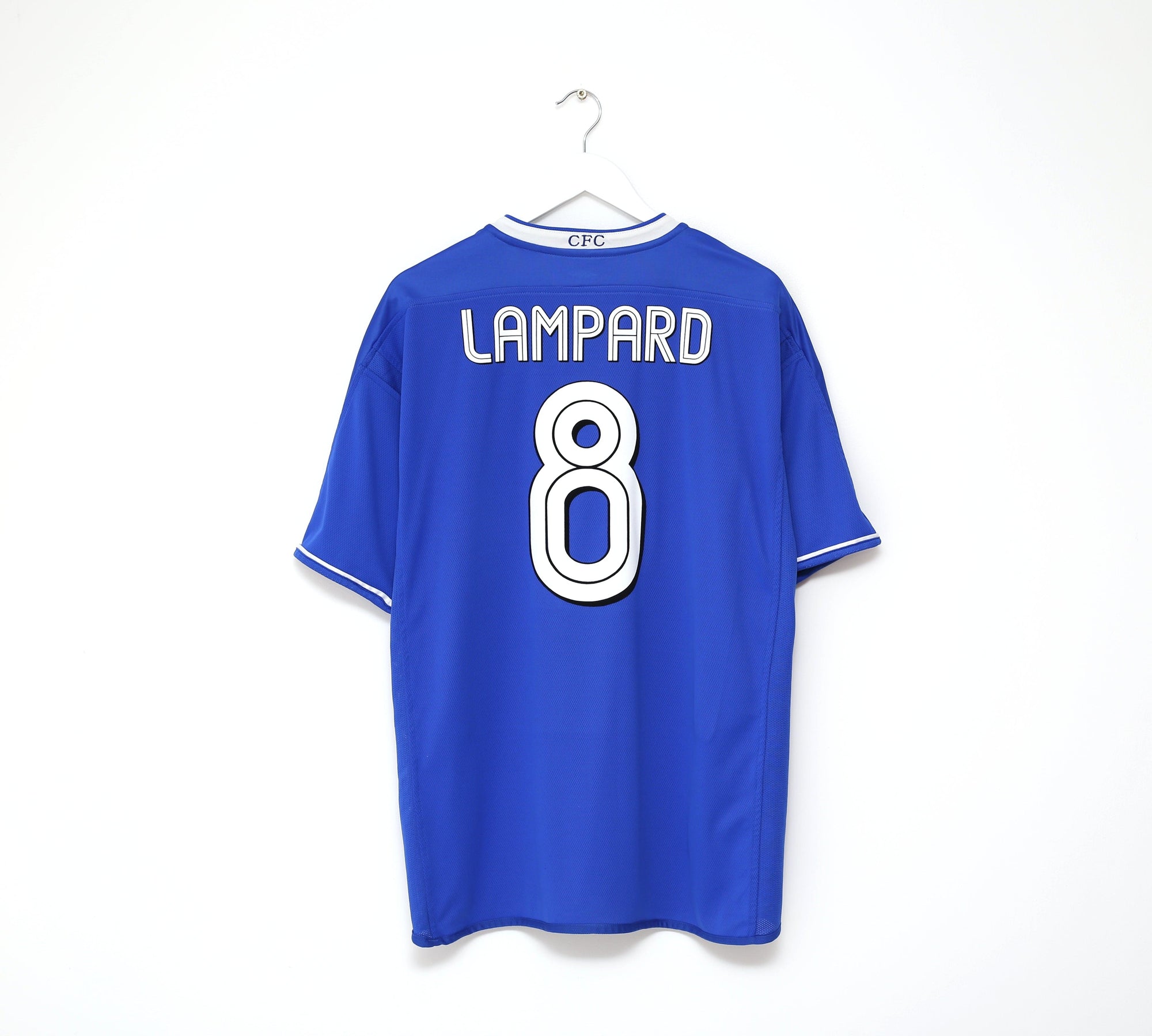 2003/05 LAMPARD #8 Chelsea Vintage Umbro UCL Home Football Shirt Jersey (XL)