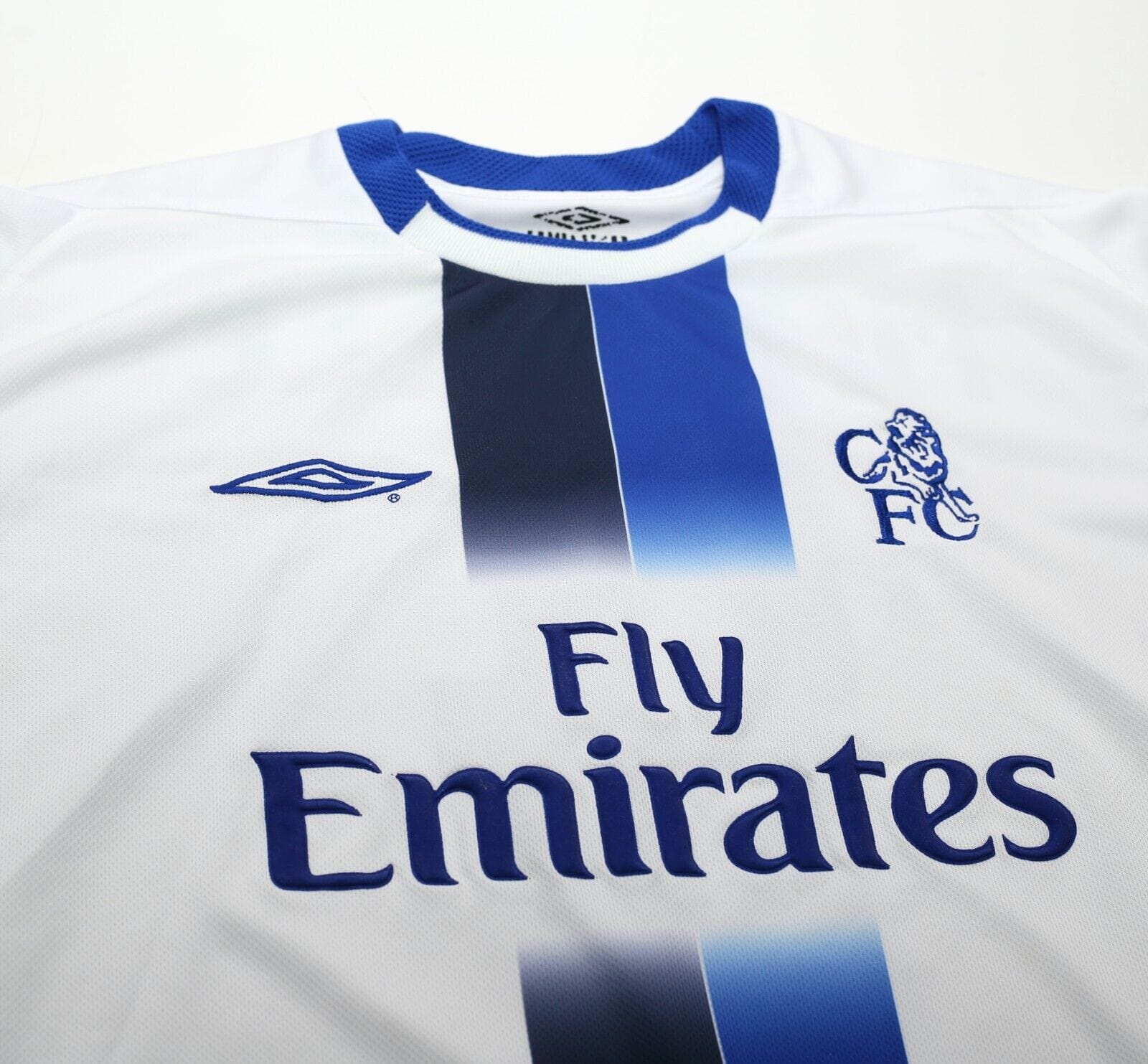 2003/05 MAKELELE #4 Chelsea Vintage Umbro UCL Away Football Shirt Jersey (L)