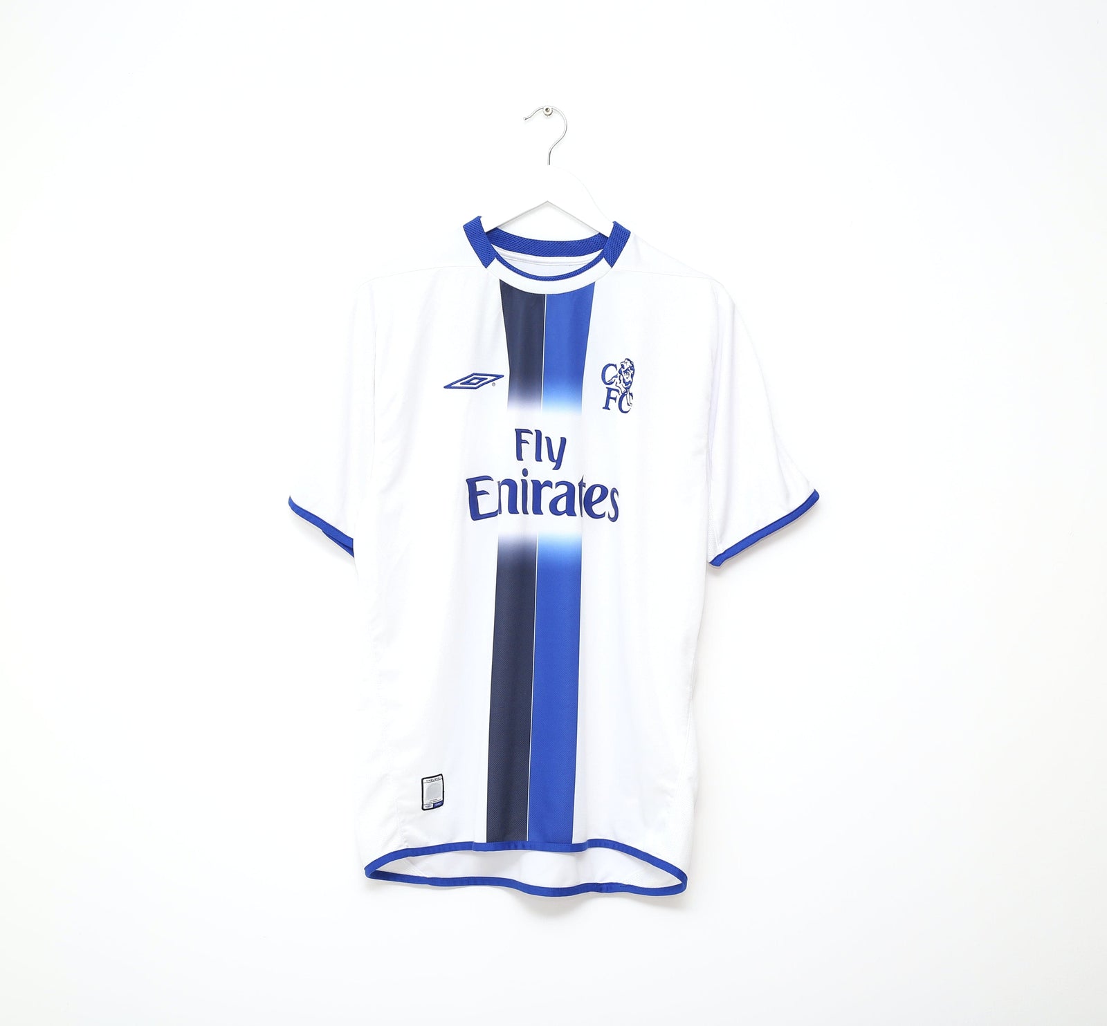 2003/05 MAKELELE #4 Chelsea Vintage Umbro UCL Away Football Shirt Jersey (L)