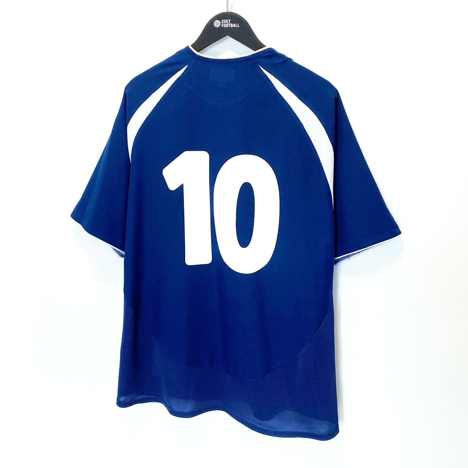 2003/05 McFADDEN #10 Scotland Vintage Diadora Home Football Shirt (L) Everton