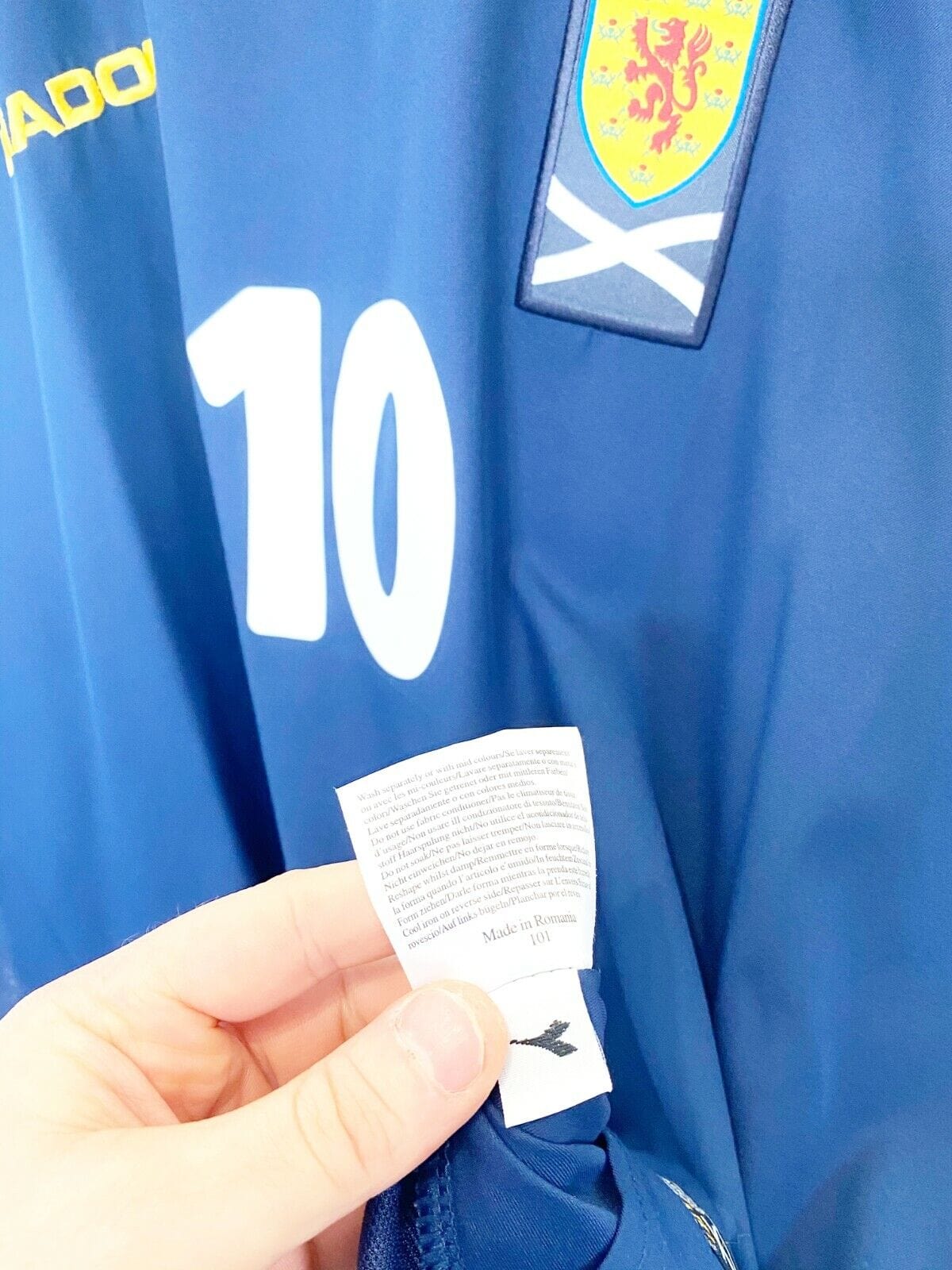 2003/05 McFADDEN #10 Scotland Vintage Diadora Home Football Shirt (XL) Everton