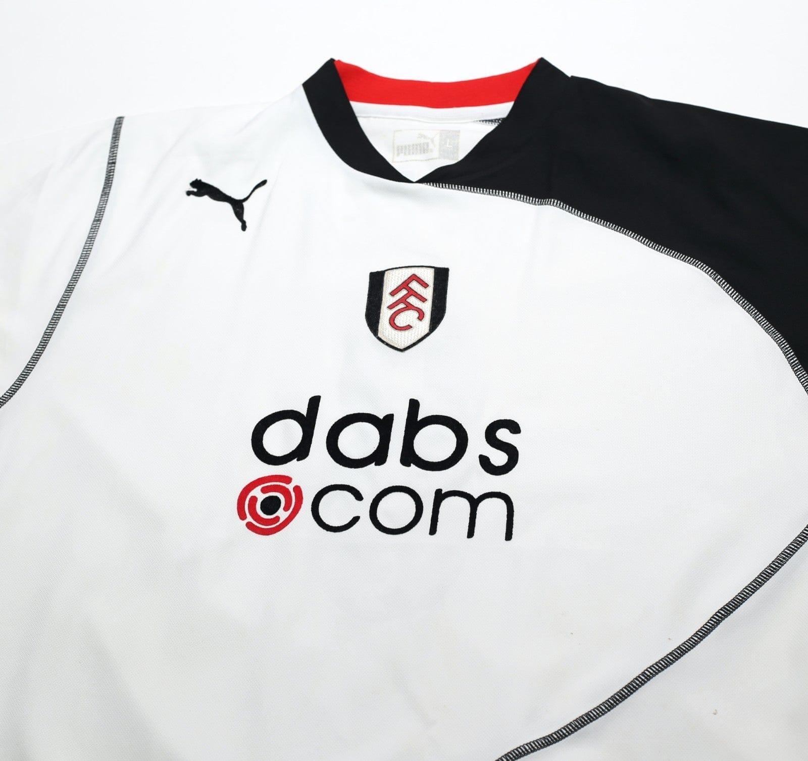 2003/05 SAHA #8 Fulham Vintage PUMA Home Football Shirt (L)