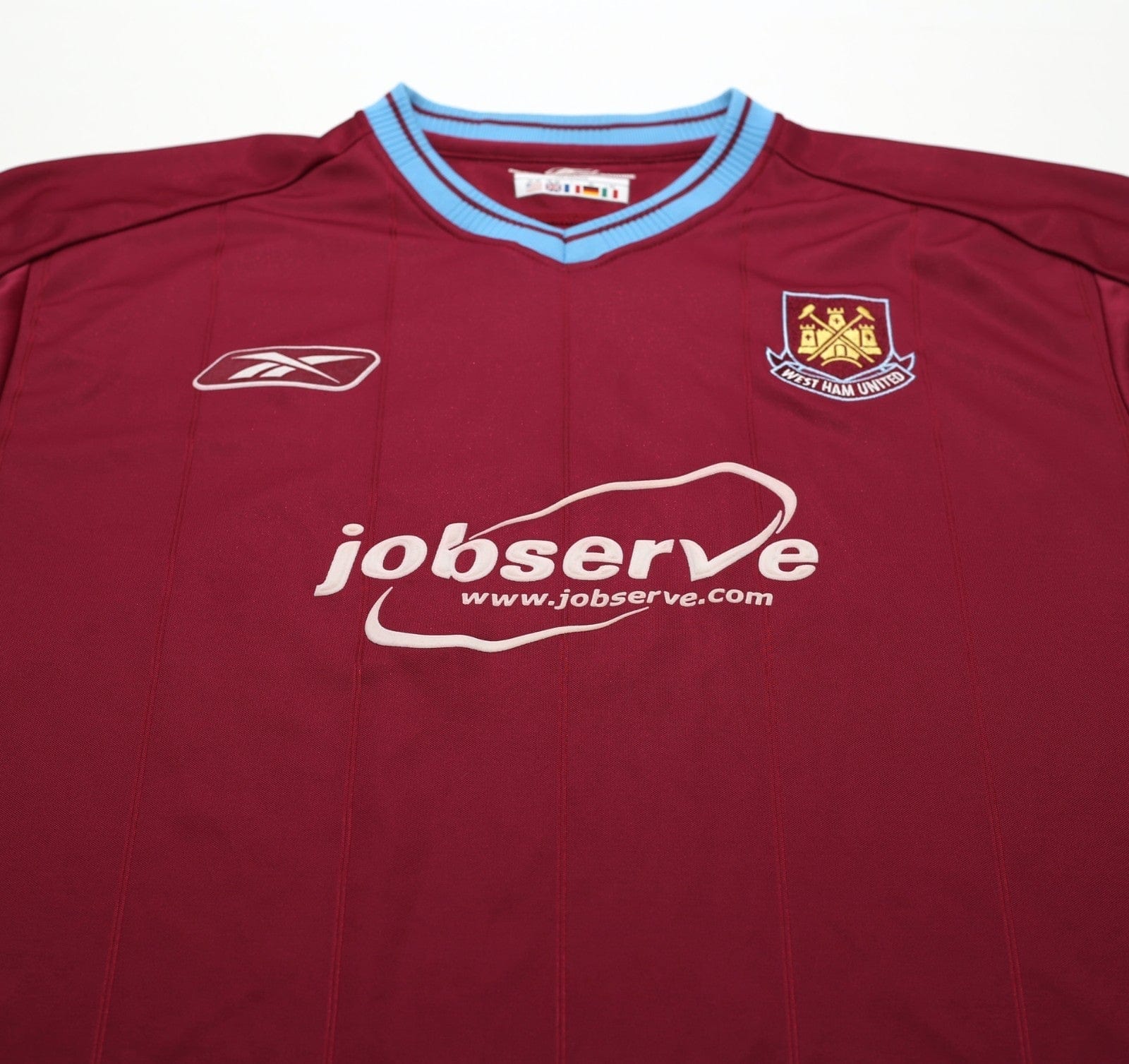 2003/05 WEST HAM UNITED Vintage Reebok Home Football Shirt (M)