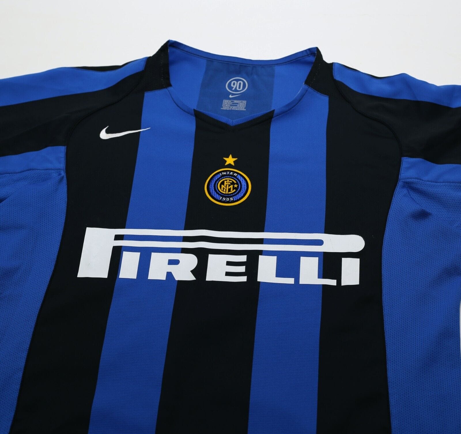 2004/05 ADRIANO #10 Inter Milan Vintage Nike Home Football Shirt (M)