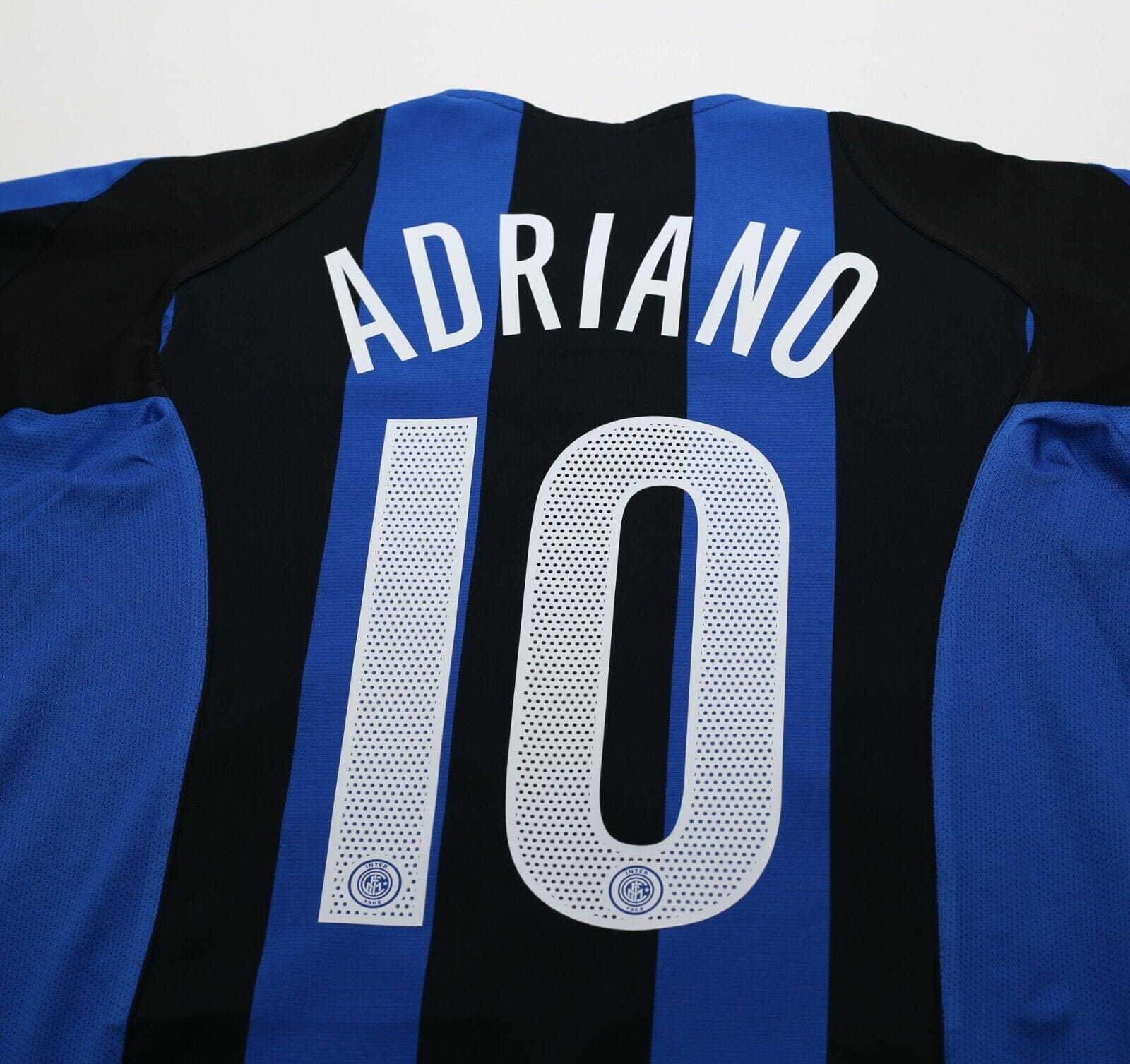 2004/05 ADRIANO #10 Inter Milan Vintage Nike Home Football Shirt (M)