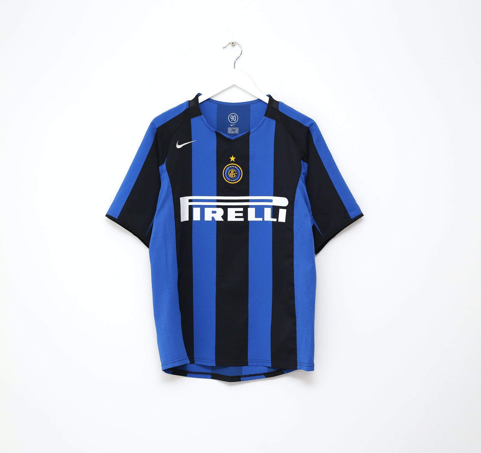 2004/05 ADRIANO #10 Inter Milan Vintage Nike Home Football Shirt (M)