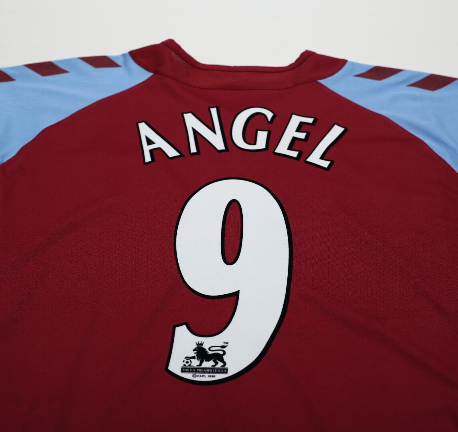 2004/05 ANGEL 9 Aston Villa Vintage Hummel Home Football Shirt (S/M)