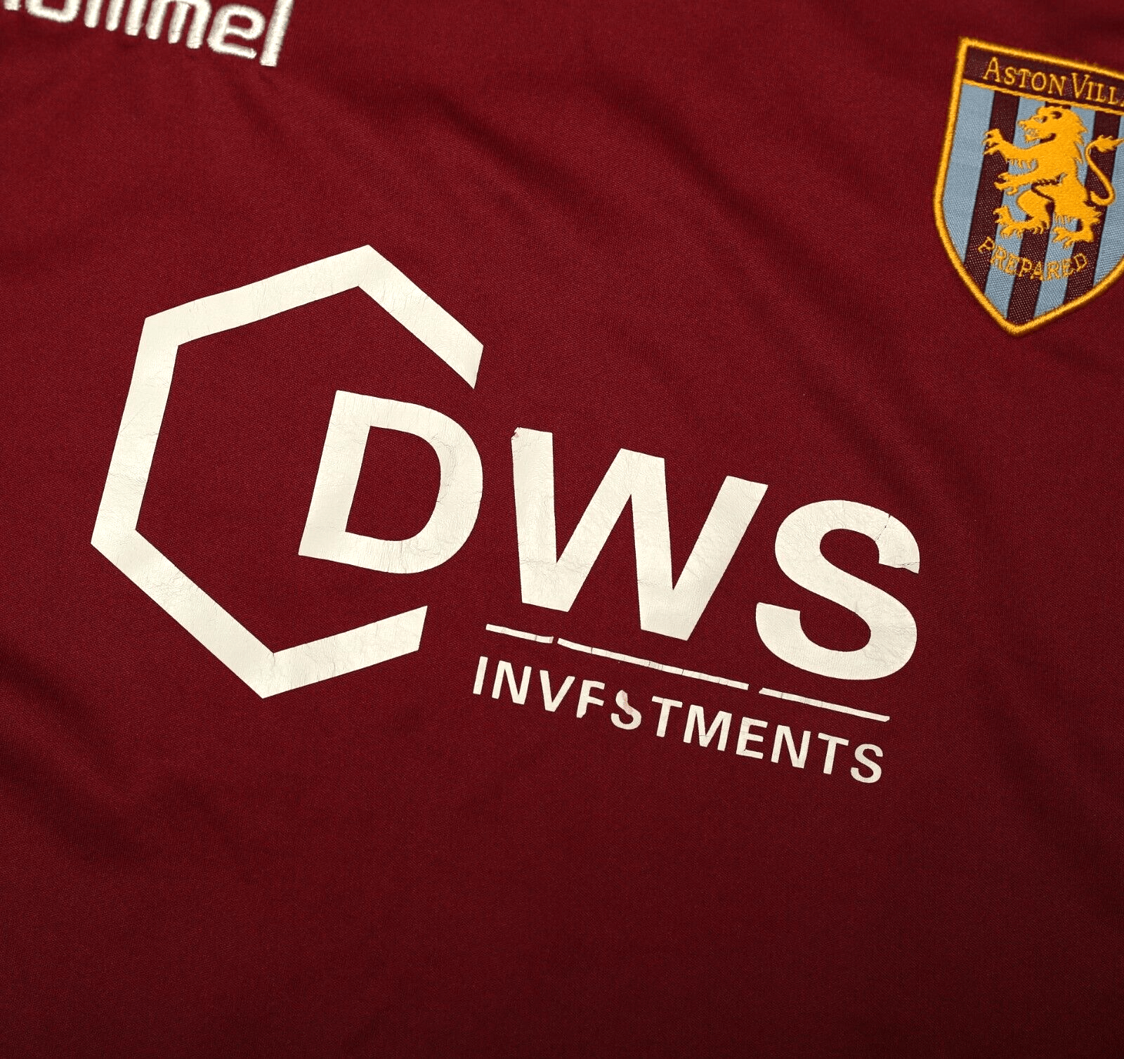 2004/05 ANGEL 9 Aston Villa Vintage Hummel Home Football Shirt (S/M)