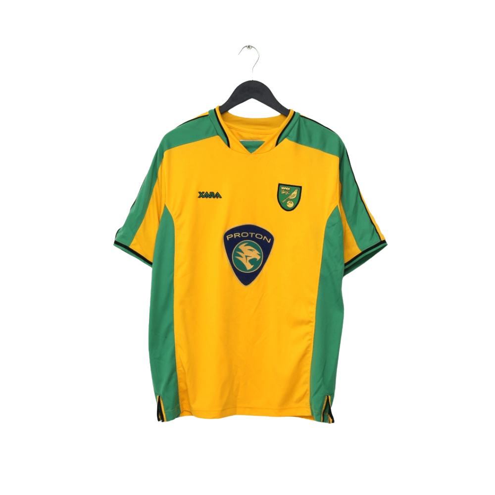 2004/05 ASHTON #36 Norwich City Vintage XARA Home Football Shirt (M)