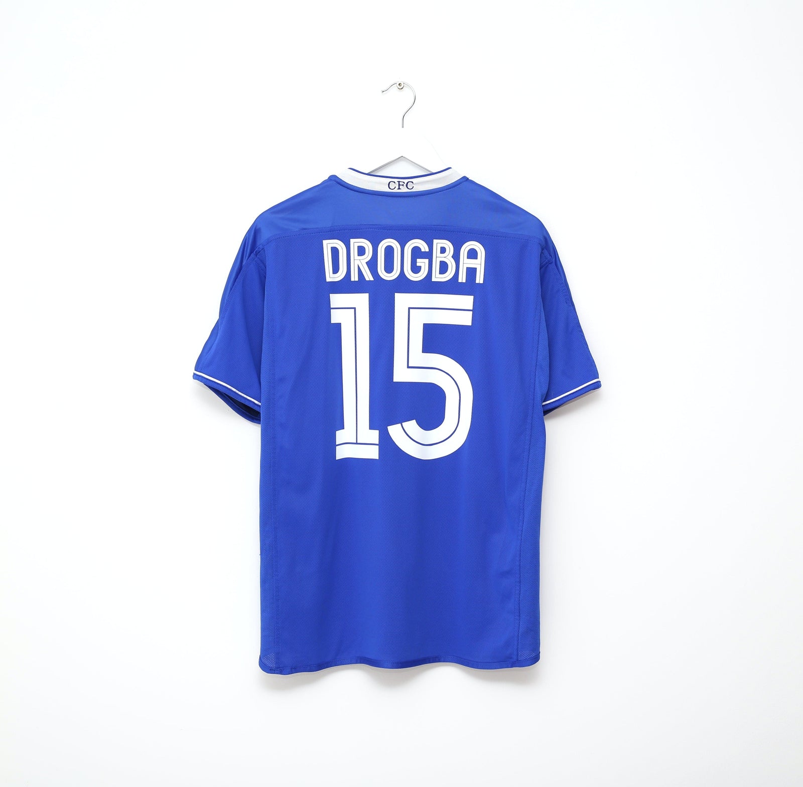 2004/05 DROGBA #15 Chelsea Vintage Umbro UCL Home Football Shirt Jersey (M)