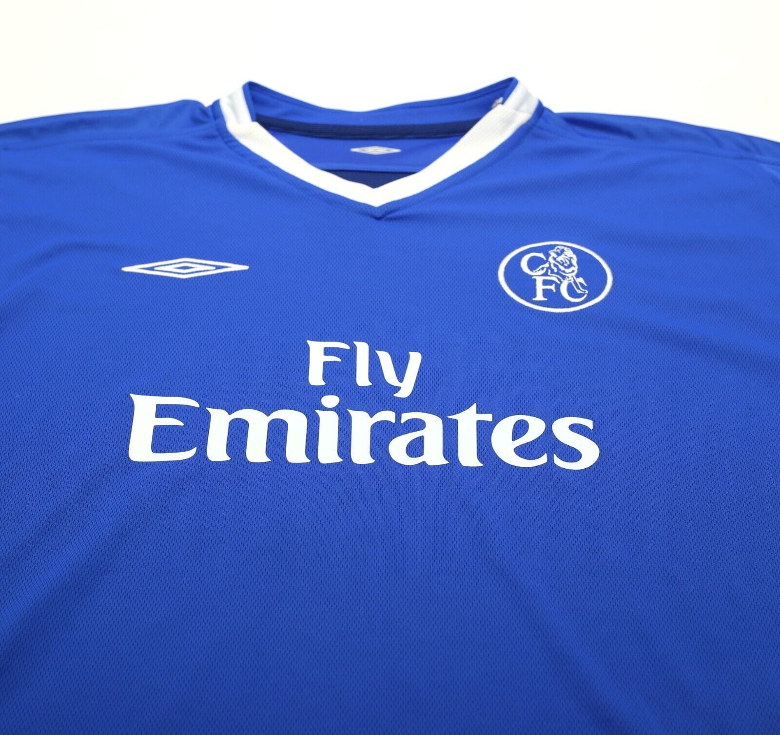 2004/05 DROGBA #15 Chelsea Vintage Umbro UCL Home Football Shirt Jersey (XL)