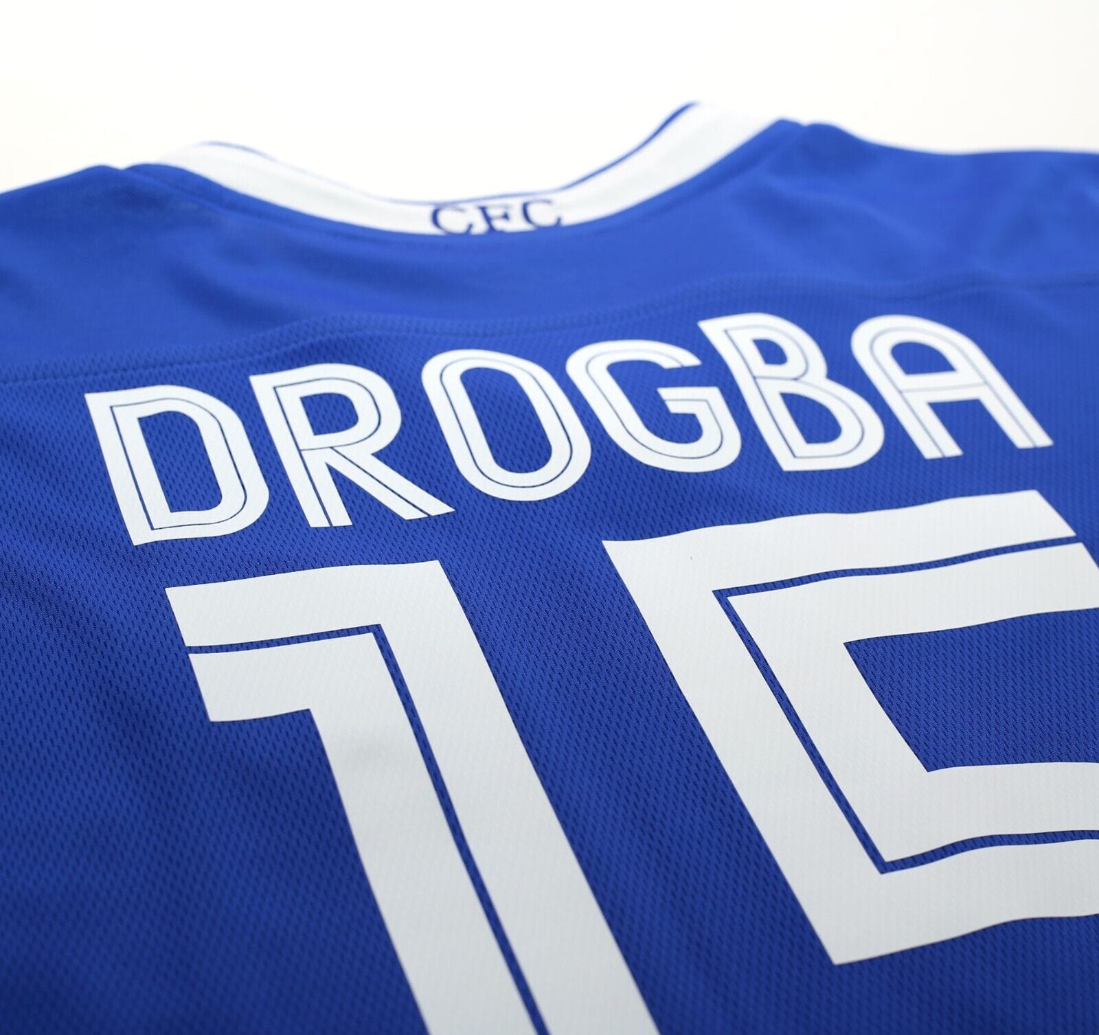 2004/05 DROGBA #15 Chelsea Vintage Umbro UCL Home Football Shirt Jersey (XL)