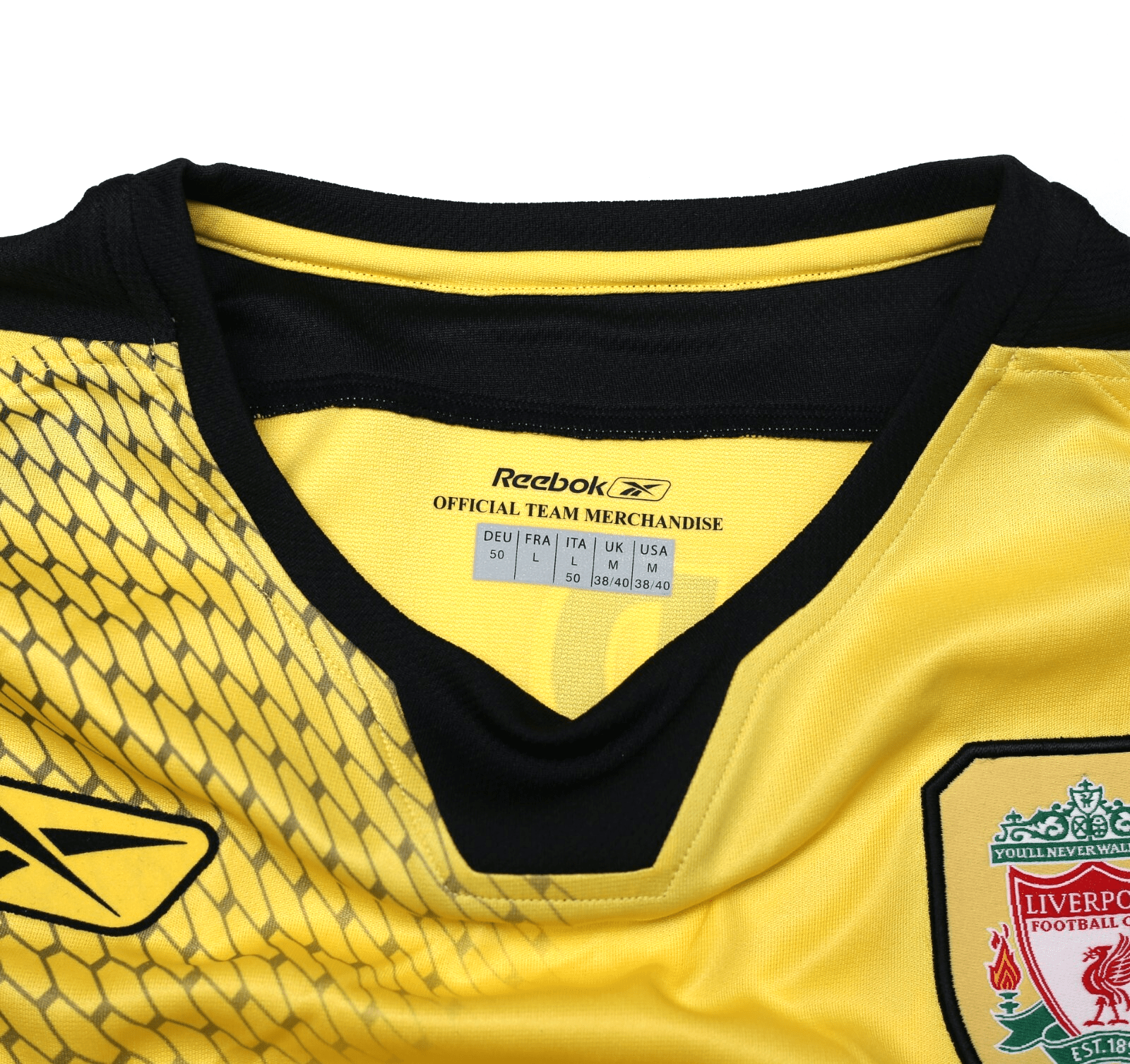 2004/05 GERRARD #8 Liverpool Vintage Reebok European Away Football Shirt (M)