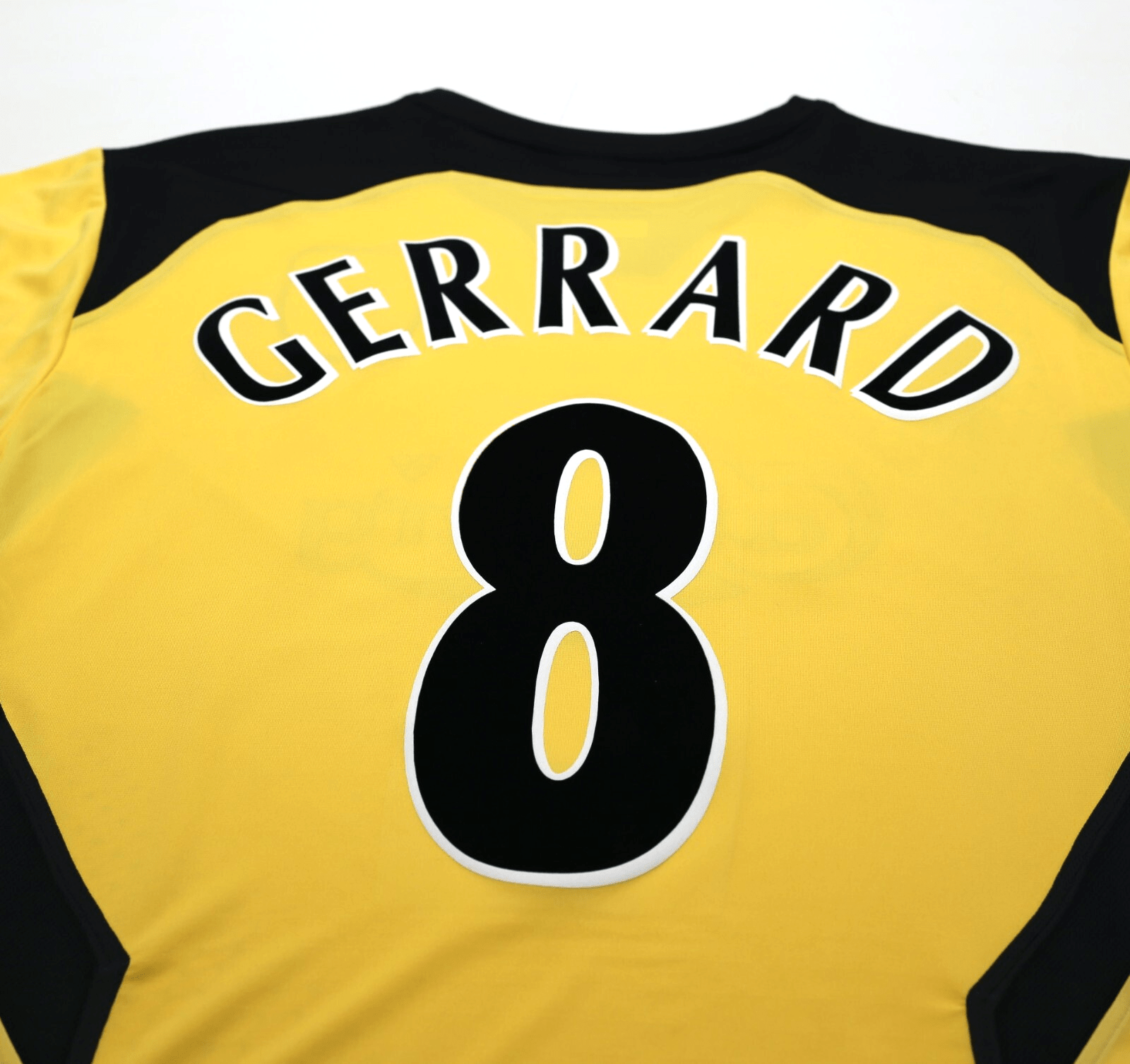 2004/05 GERRARD #8 Liverpool Vintage Reebok European Away Football Shirt (M)