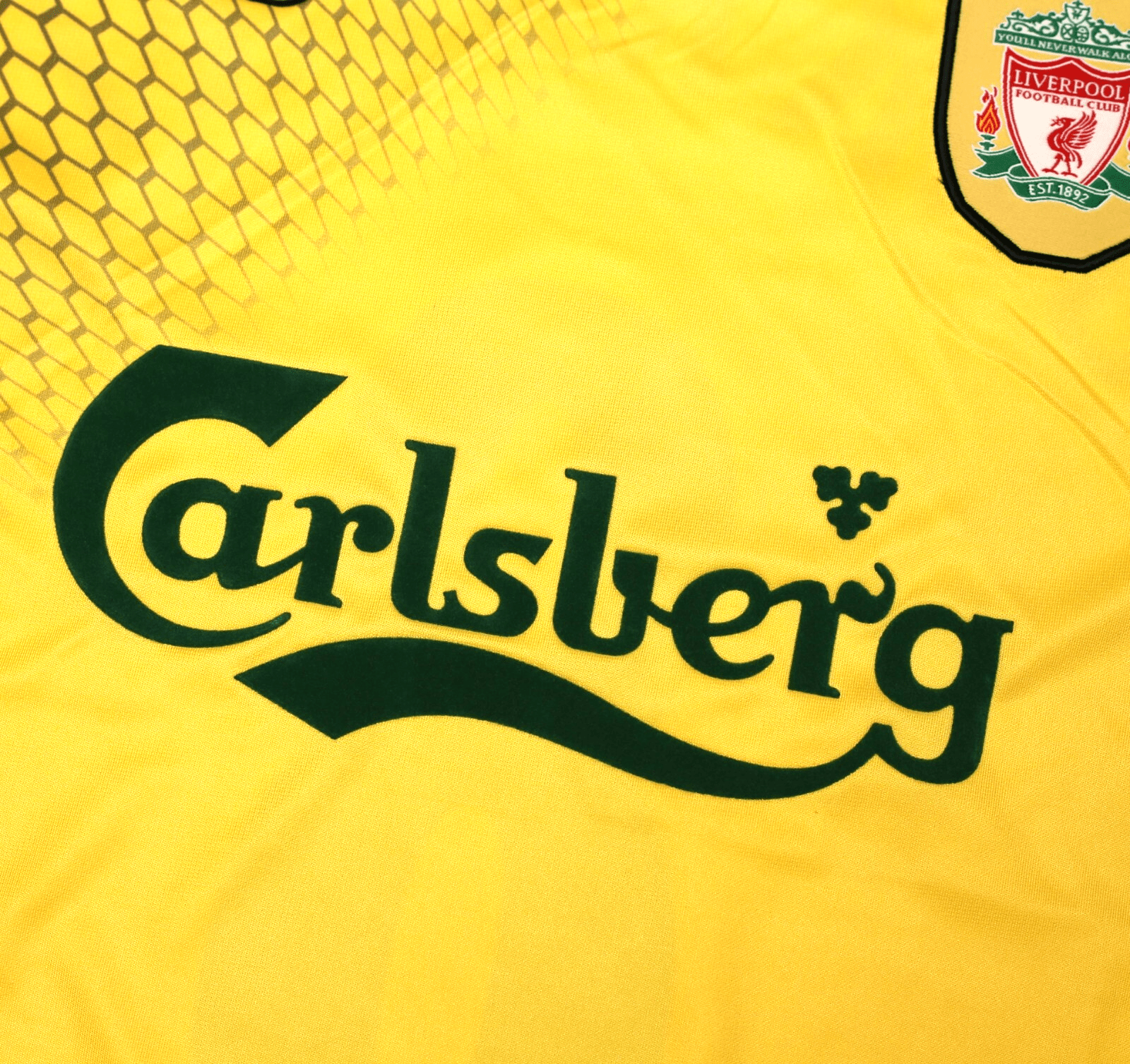 2004/05 GERRARD #8 Liverpool Vintage Reebok European Away Football Shirt (M)