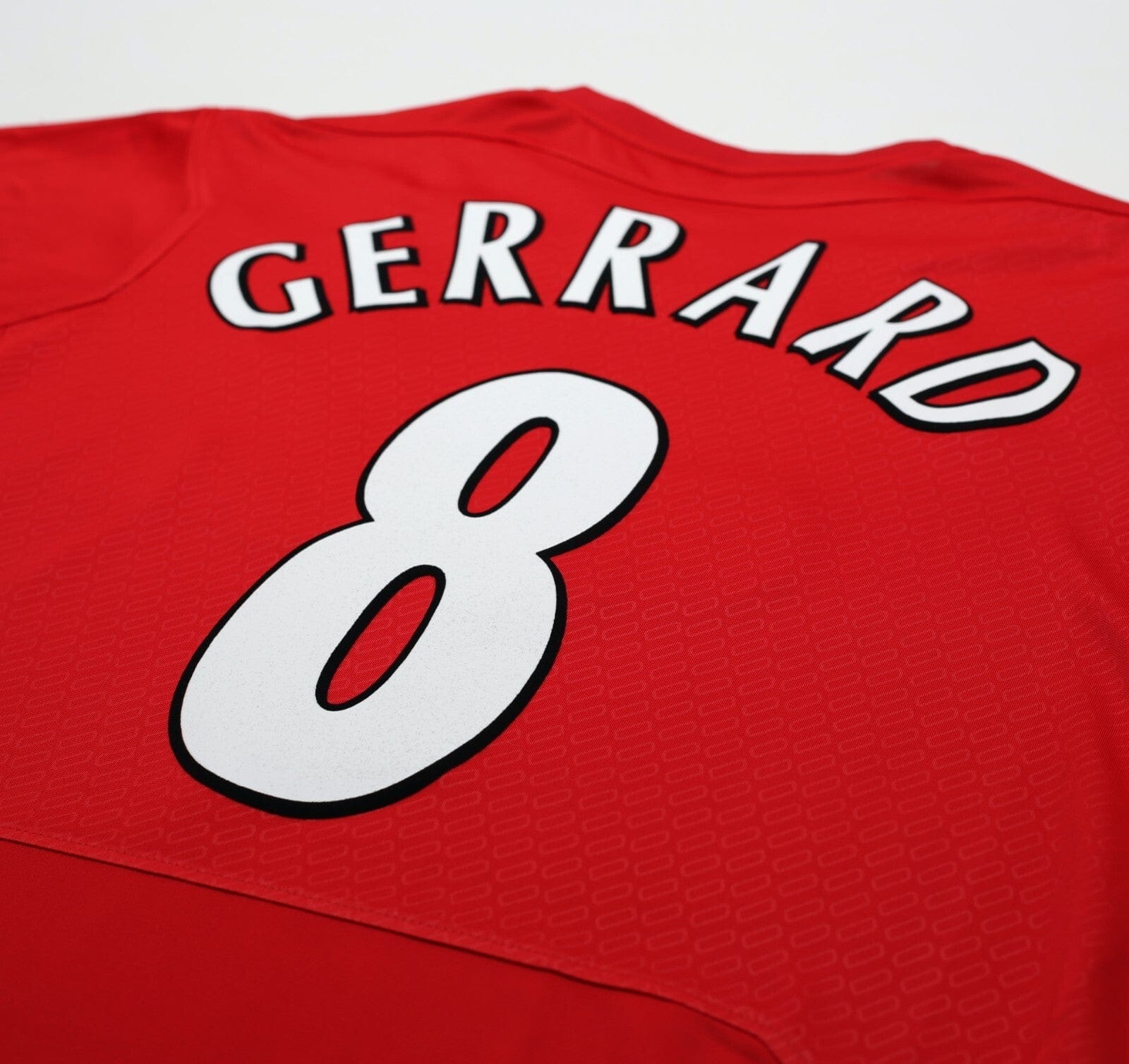 2004/05 GERRARD #8 Liverpool Vintage Reebok European Home Football Shirt (L)