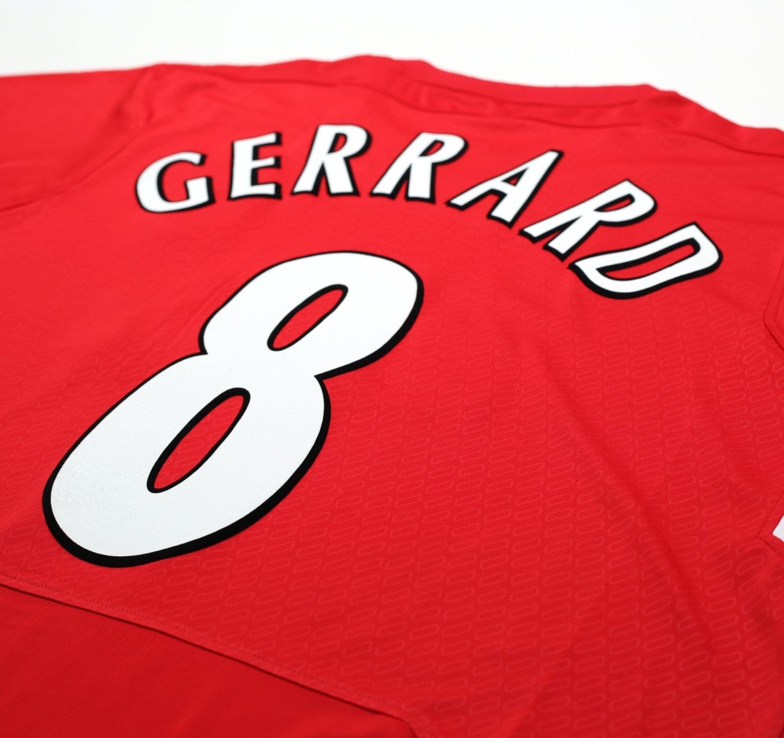2004/05 GERRARD #8 Liverpool Vintage Reebok European Home Football Shirt (L)