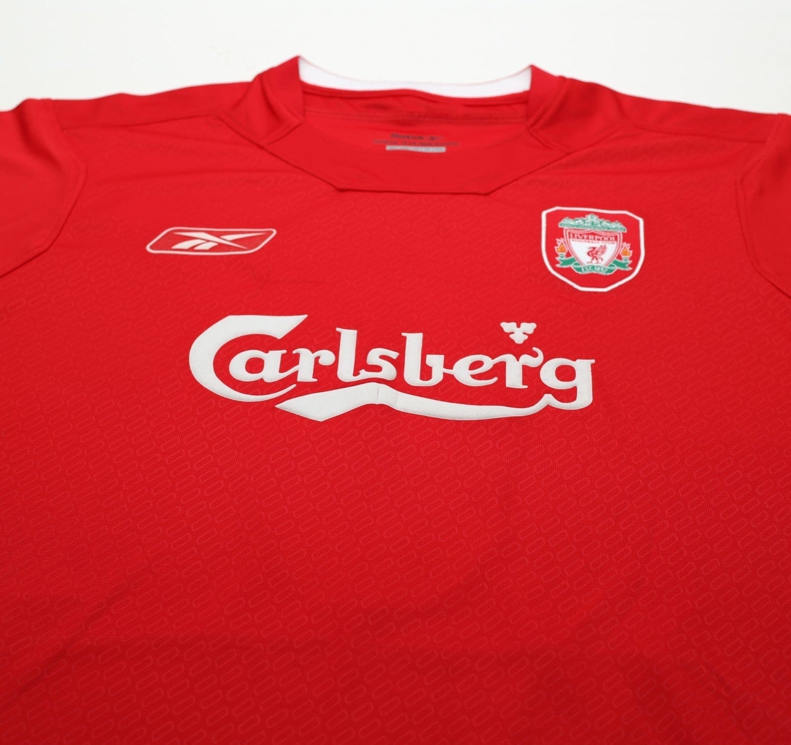 2004/05 GERRARD #8 Liverpool Vintage Reebok European Home Football Shirt (L)