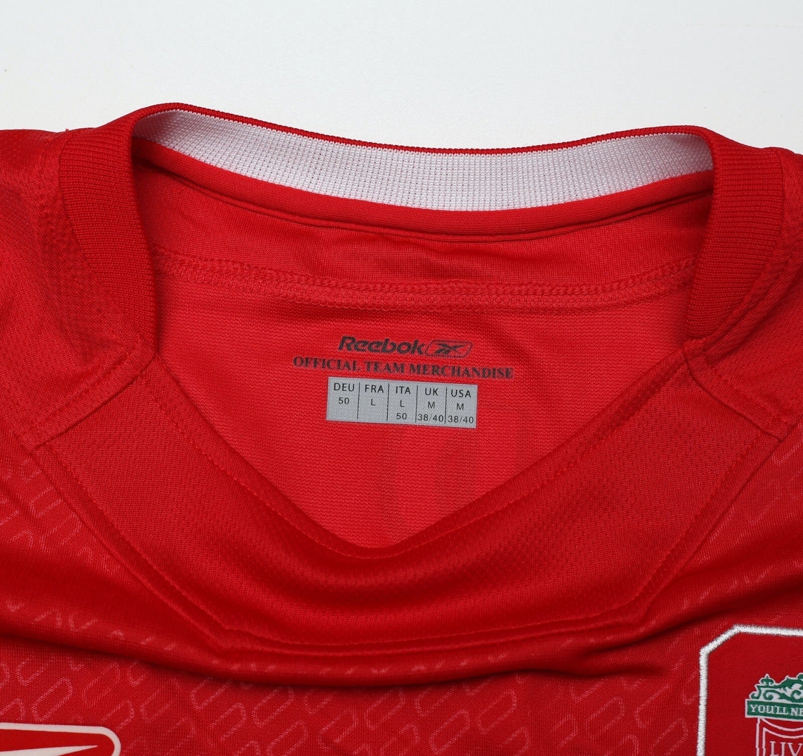 2004/05 GERRARD #8 Liverpool Vintage Reebok European Home Football Shirt (M)