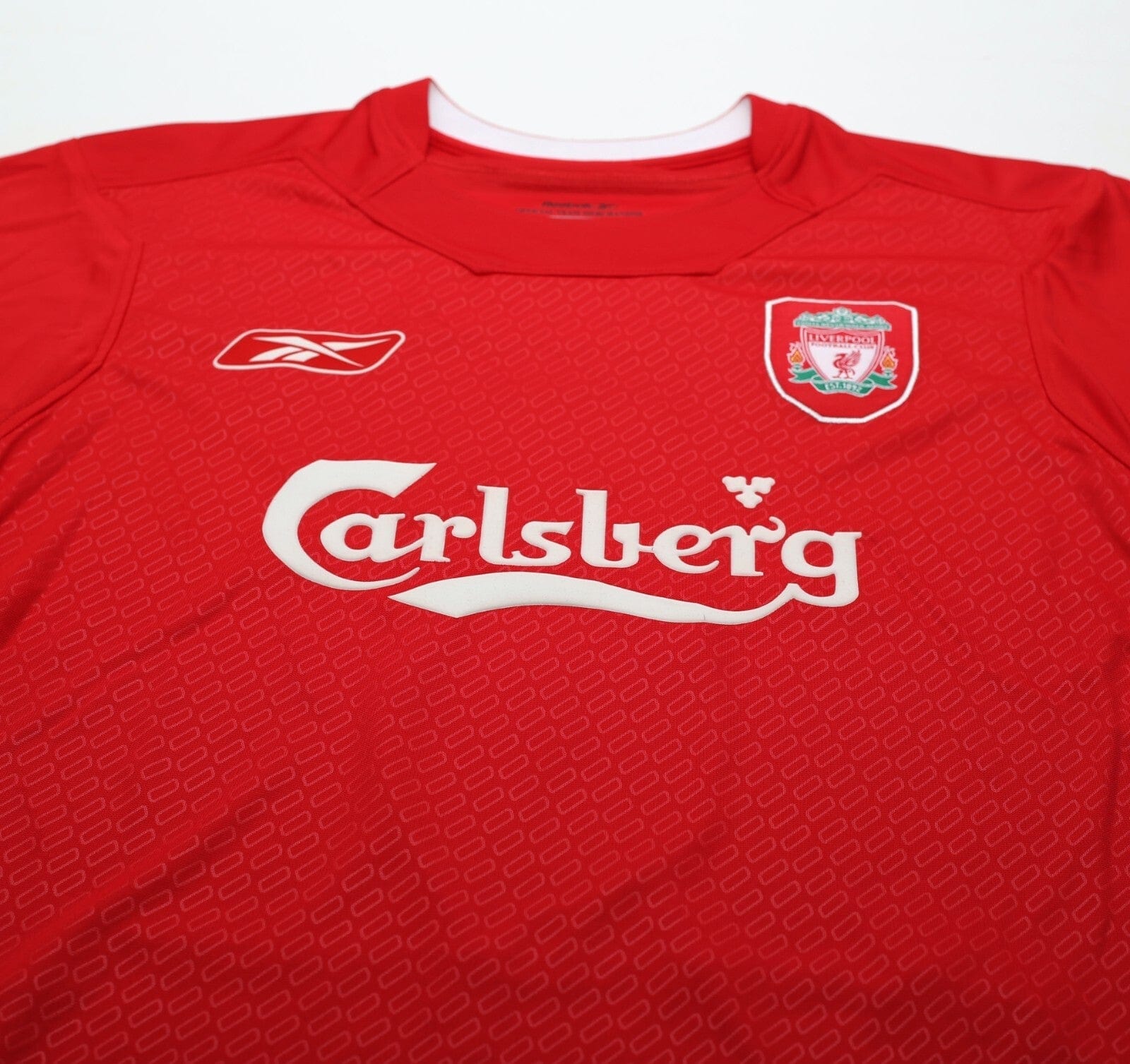 2004/05 GERRARD #8 Liverpool Vintage Reebok European Home Football Shirt (M)