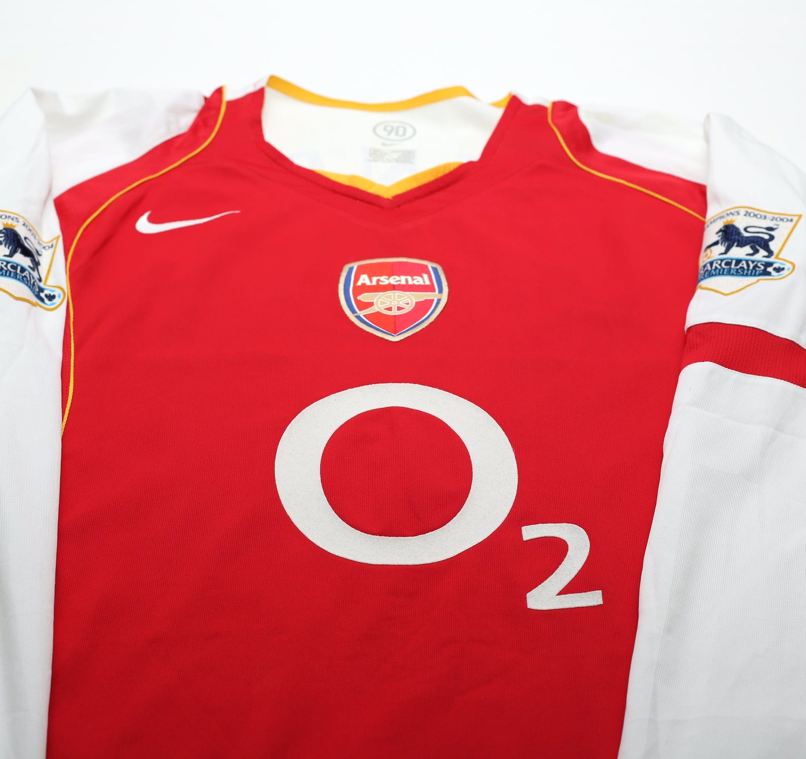 2004/05 HENRY #14 Arsenal Vintage Nike L/S Home Football Shirt (L)