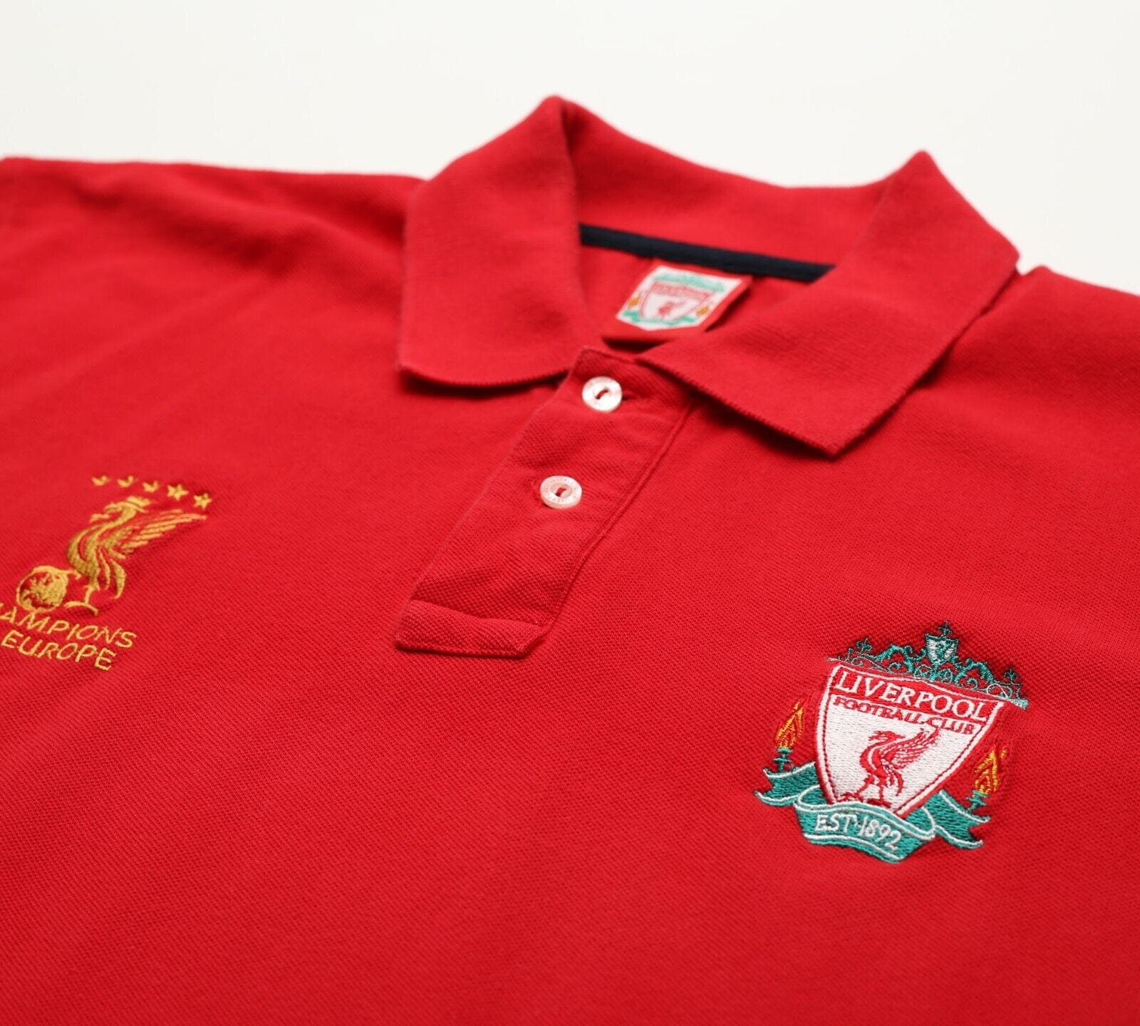 2004/05 LIVERPOOL Champions Of Europe Football Polo Shirt (M)