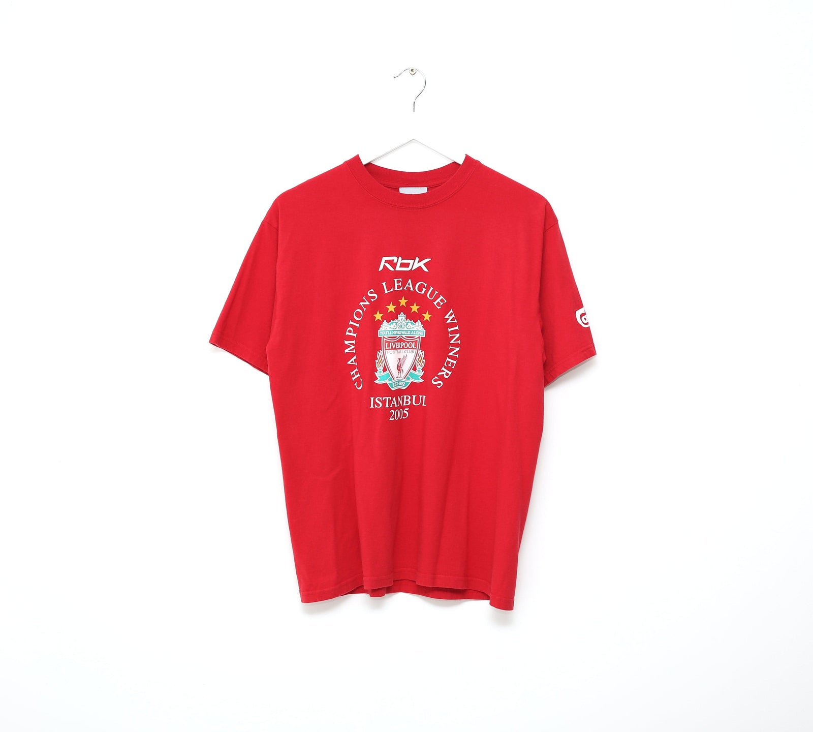 2004/05 LIVERPOOL Reebok Champions League Winners Istanbul Football T Shirt (M)