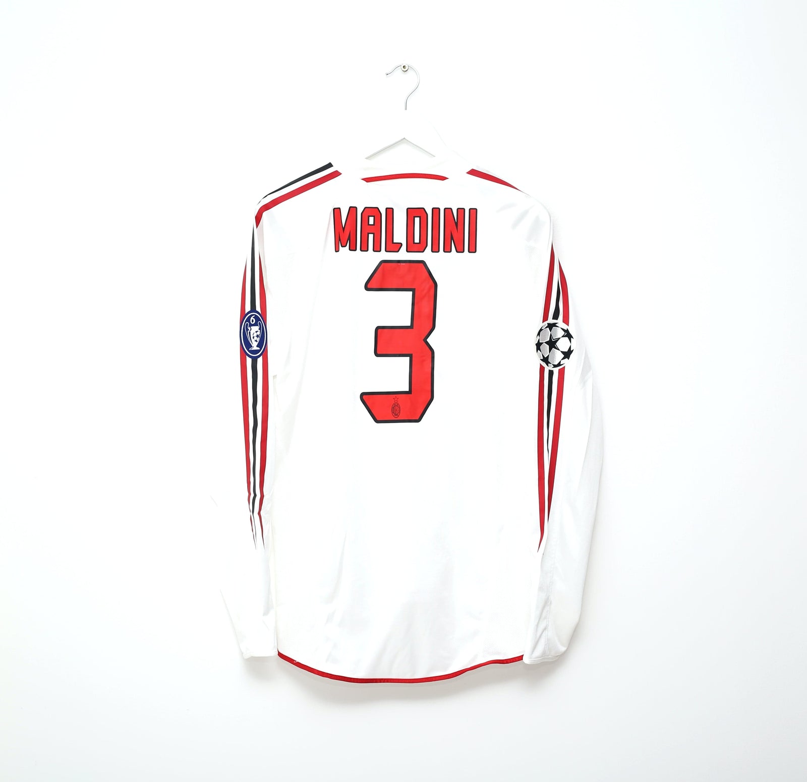 2004/05 MALDINI #3 AC Milan adidas Player Issue Spec UCL Away Football Shirt (L)