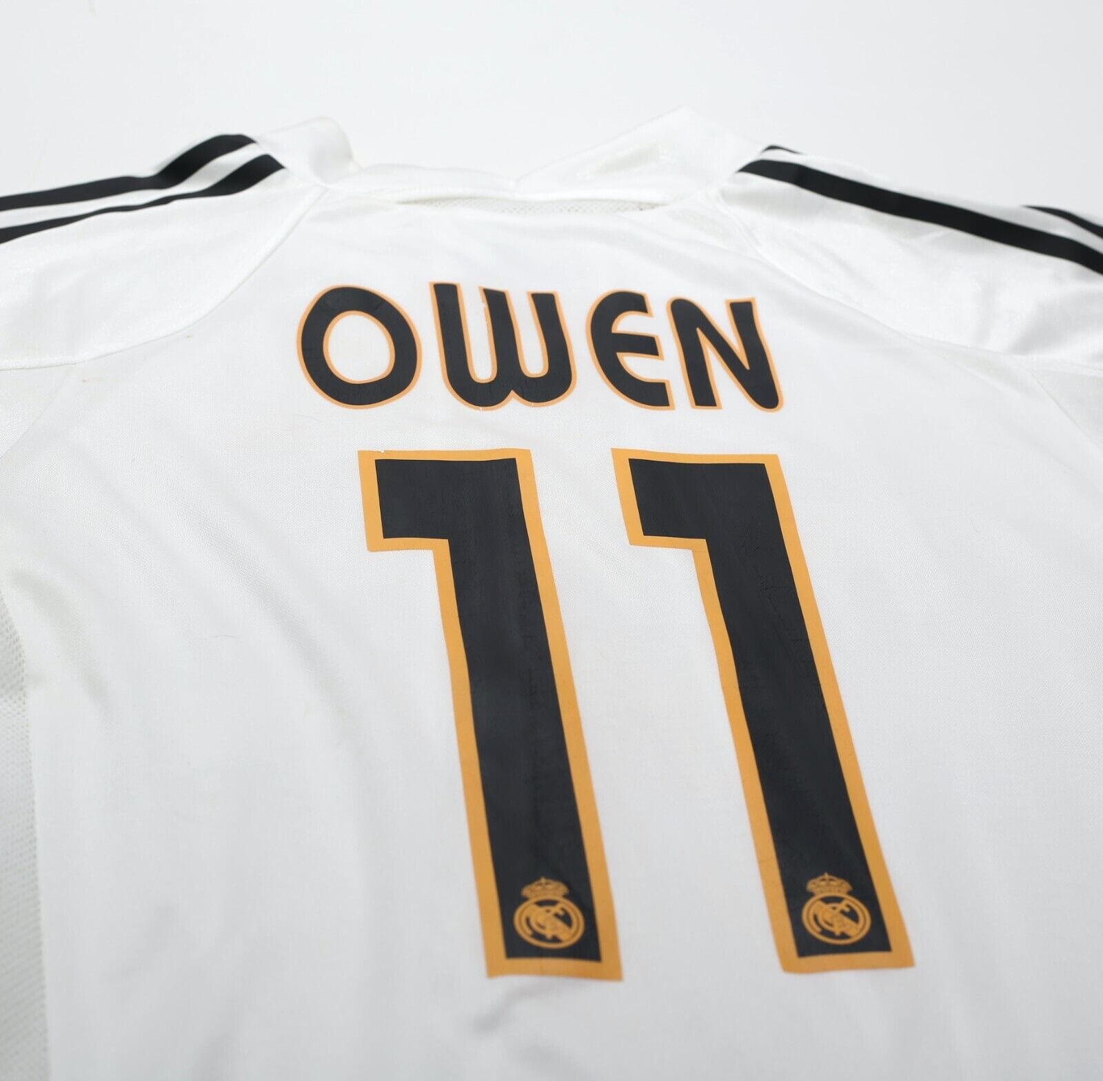 2004/05 OWEN #11 Real Madrid Vintage adidas MATCH ISSUE Home Football Shirt (L)