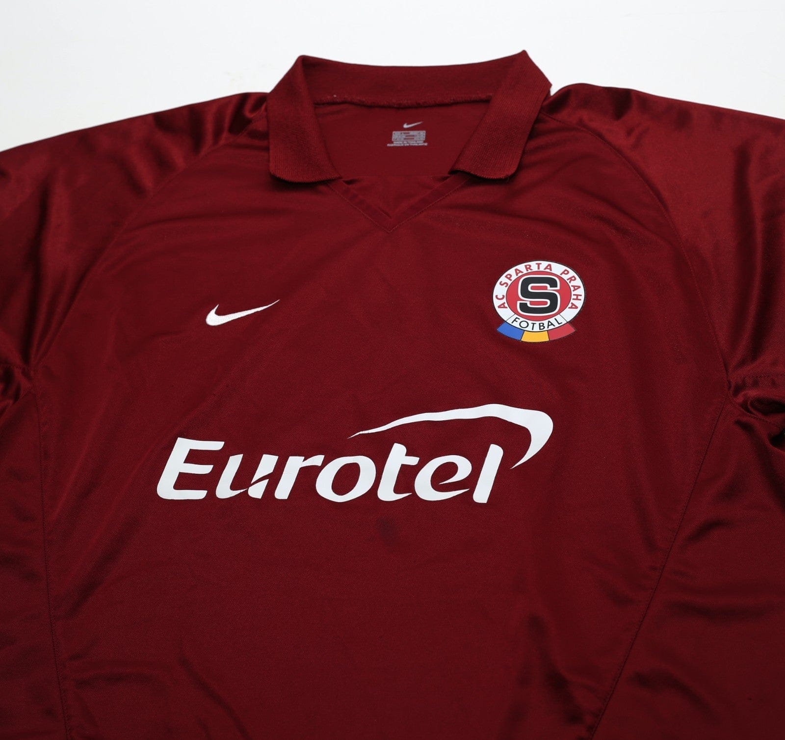 2004/05 POBORSKY #8 Sparta Prague Vintage Nike Home Football Shirt (L)