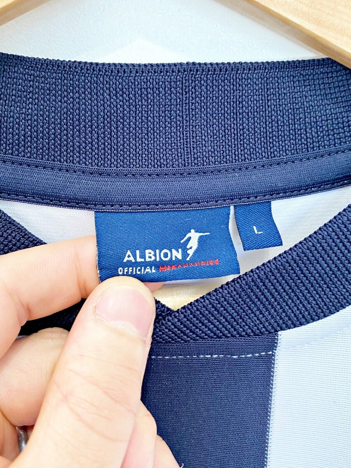 2004/05 RICHARDSON #15 MATCH WORN West Brom Vintage Diadora Football Shirt (L)