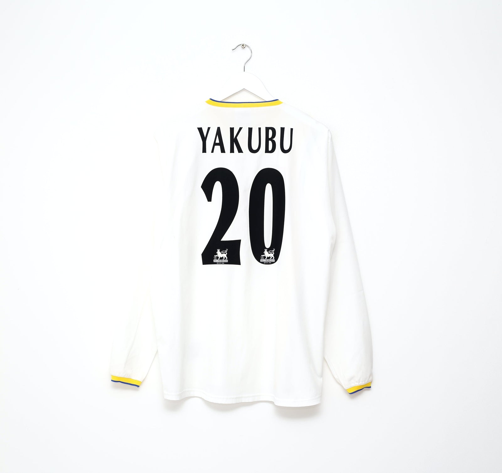 2004/05 YAKUBU #20 Portsmouth Vintage Long Sleeve Third Football Shirt (M)