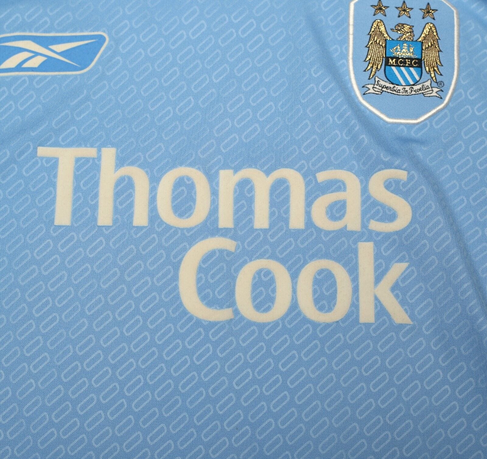 2004/06 ANELKA #39 Manchester City Vintage Reebok Home Football Shirt (M)