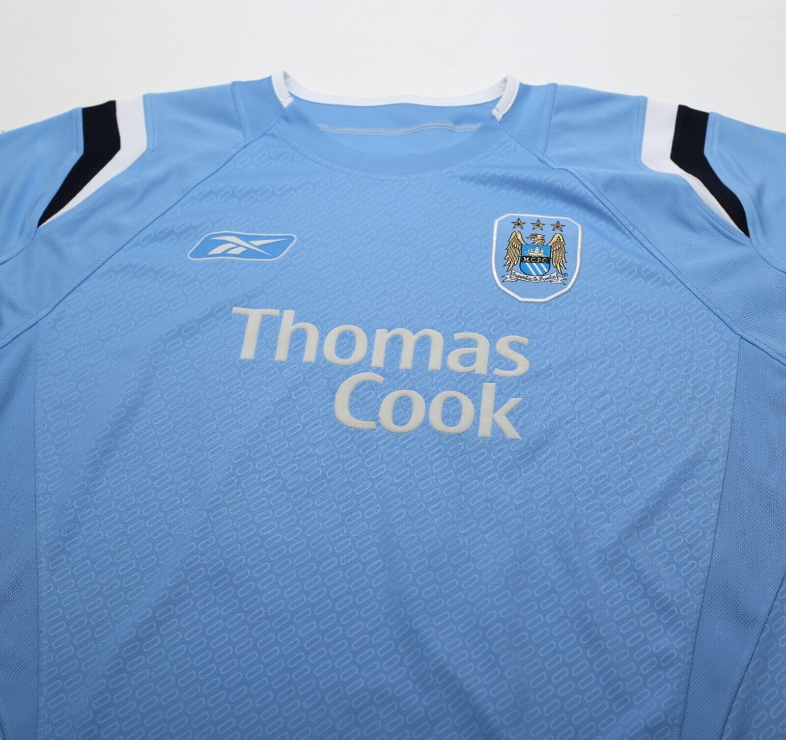 2004/06 ANELKA #39 Manchester City Vintage Reebok Home Football Shirt (M)