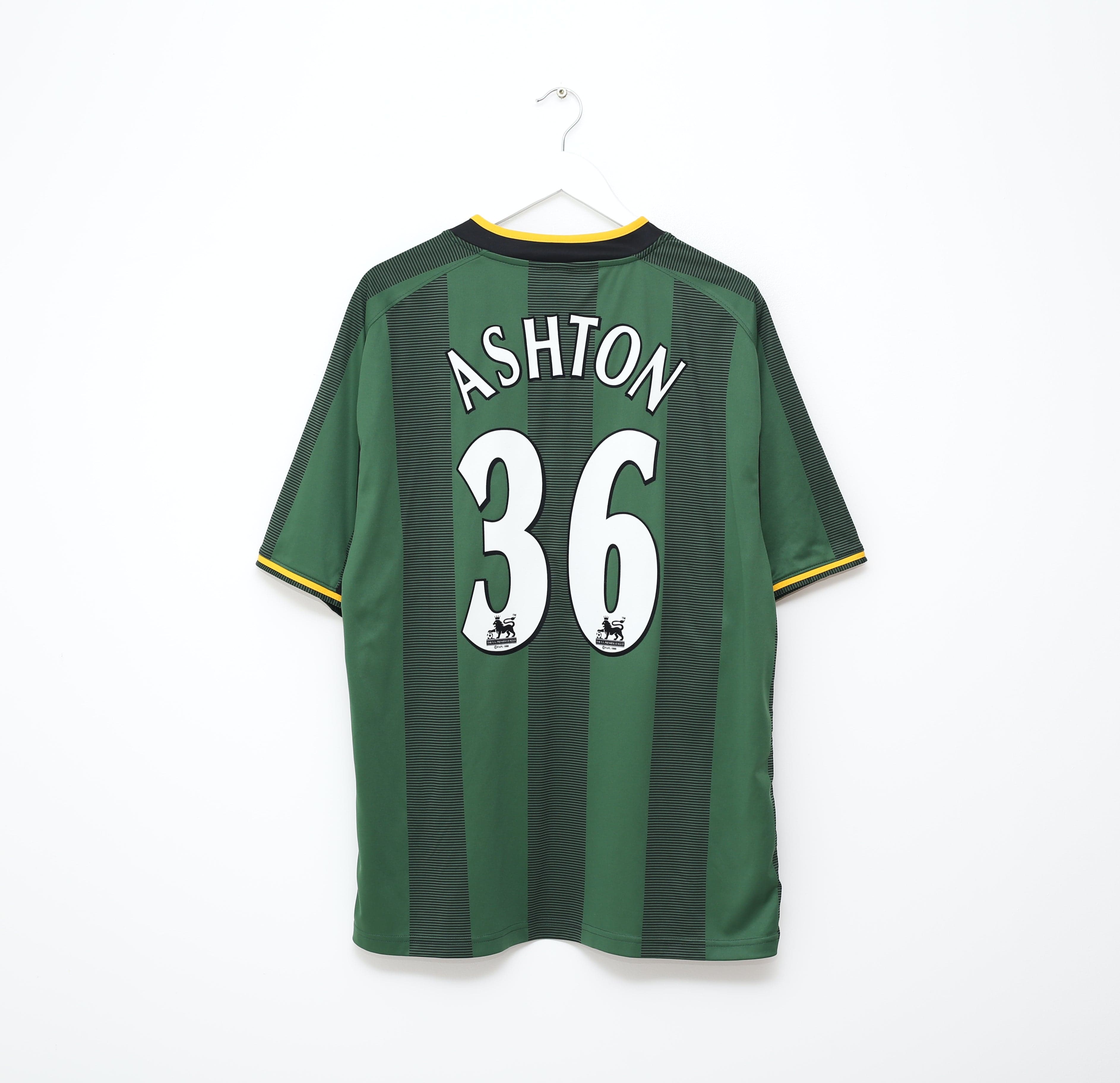 2004/06 ASHTON #36 NORWICH CITY Vintage XARA Away Football Shirt Jersey (L)