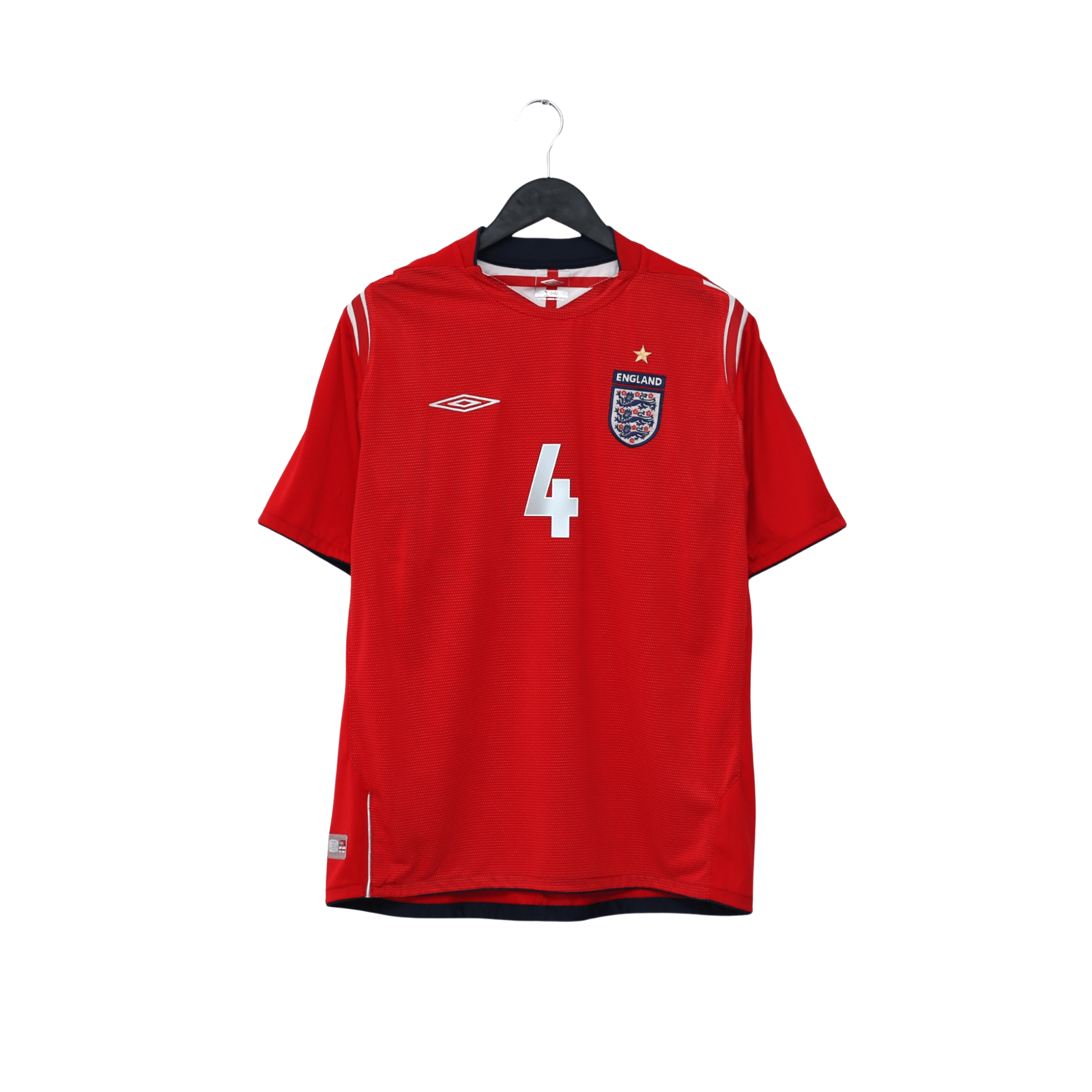 2004/06 Gerrard #4 England Vintage Umbro Away Football Shirt (L) EURO 2004