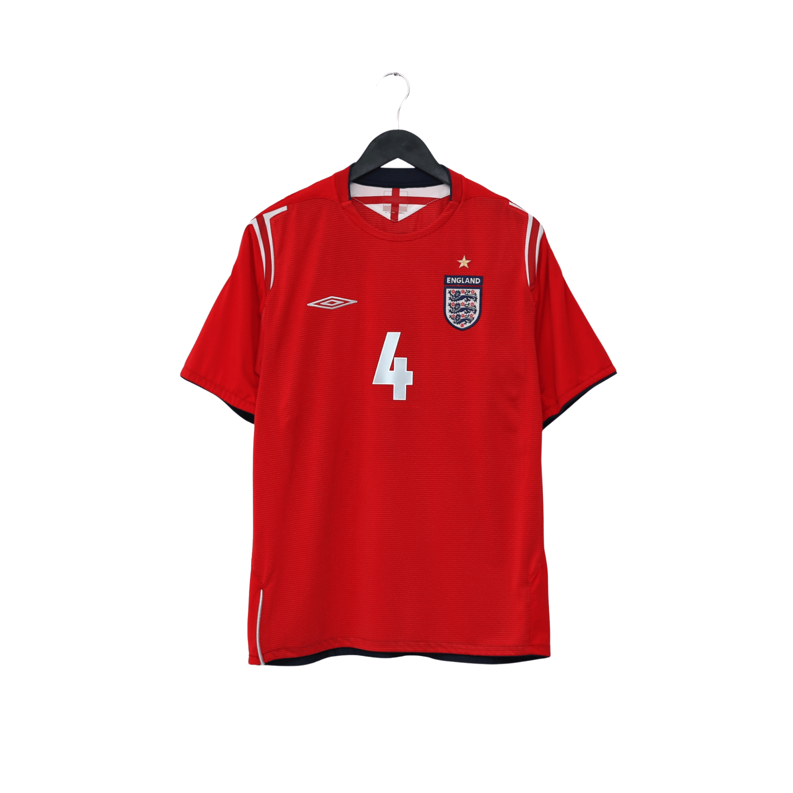 2004/06 Gerrard #4 England Vintage Umbro Away Football Shirt (L) EURO 2004
