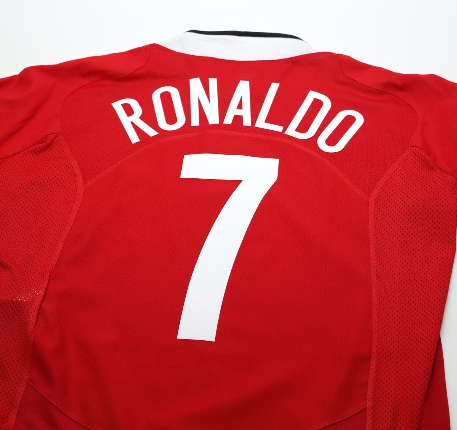 2004/06 RONALDO #7 Manchester United Vintage Nike UCL Home Football Shirt (M)