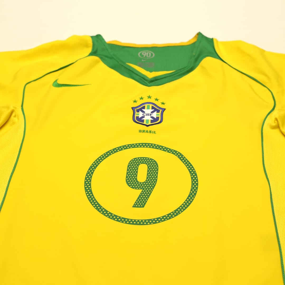 2004/06 Ronaldo #9 Brazil Vintage Nike Home Football Shirt (L) Total 90