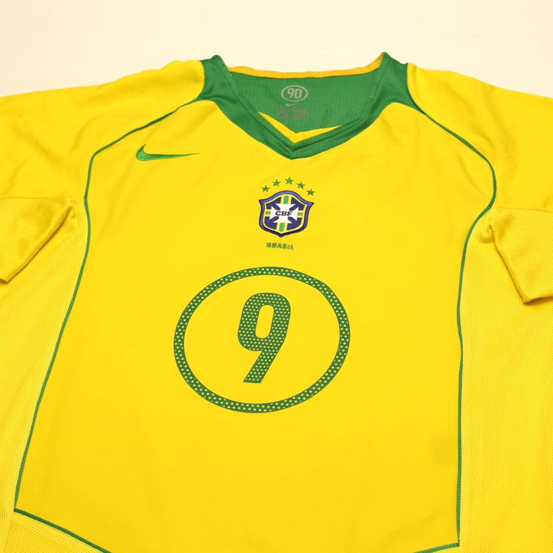 2004/06 Ronaldo #9 Brazil Vintage Nike Home Football Shirt (L) Total 90